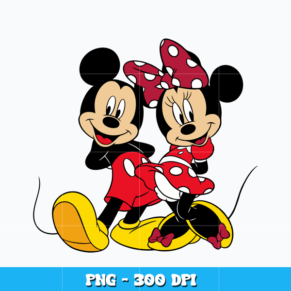 Mickey mouse and Minnie mouse couple png