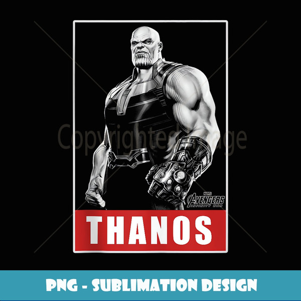 Marvel Avengers Infinity War Thanos Proud Pose - PNG Transparent Digital Download File for Sublimation