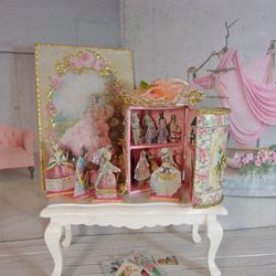 Paper theater. Puppet miniature. Scale 1:12. Dollhouse miniature.1:12 scale.