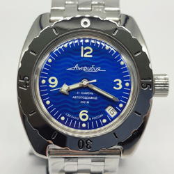 Vostok Amphibia Sea Wave Blue 2416 150346 Brand New men's mechanical automatic watch