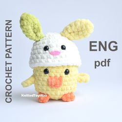 Easter crochet duck pattern, crochet Easter bunny gift ideas, amigurumi crochet pattern for beginners, easy crochet