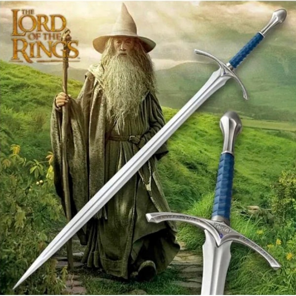 Forged High Steel Glamdring Sword of Gandalf from Lord of Th - Inspire Uplift