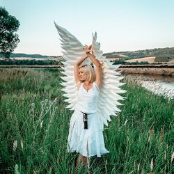 Angel wings costume, Wedding wings, maternity photography, wings cosplay