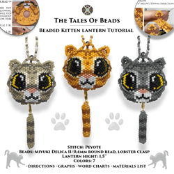 Beaded Cat Pattern - Seed Bead Kitten Tutorial - Beaded Animals Tutorials