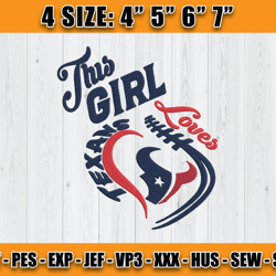 This Girl Love Texans Embroidery, Houston Texans Embroidery, Texans Logo Embroidery, NFL Embroidery, D11- Carr