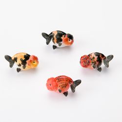 6 CM - Ranchu Goldfish Figure - Opal Collection - Resin Figure - Collectibles & Decor 1