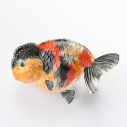 9 CM - Ranchu Goldfish Figure - Opal Collection - Resin Figure - Collectibles & Decor