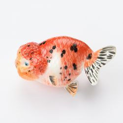17 CM - Ranchu Goldfish Figure - Opal Collection - Resin Figure - Collectibles & Decor