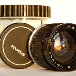 Mir-1 Automat 2.8/37 USSR lens for SLR Kiev 10 15 Arsenal box cap