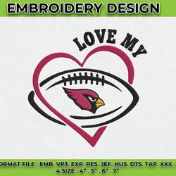 Cardinals Embroidery Designs, NFL Logo Embroidery, Machine Embroidery Pattern -02 by Cunningham