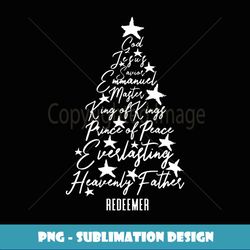 Funny Redeemer Jesus Christmas Tree Merry Xmas Christian - Artistic Sublimation Digital File