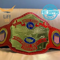 NWA United States Heavy Weight Wrestling Championship Title Replica Blue Belt Adult Size 2MM