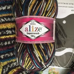 ALIZE SUPERWASH yarn for knitting socks