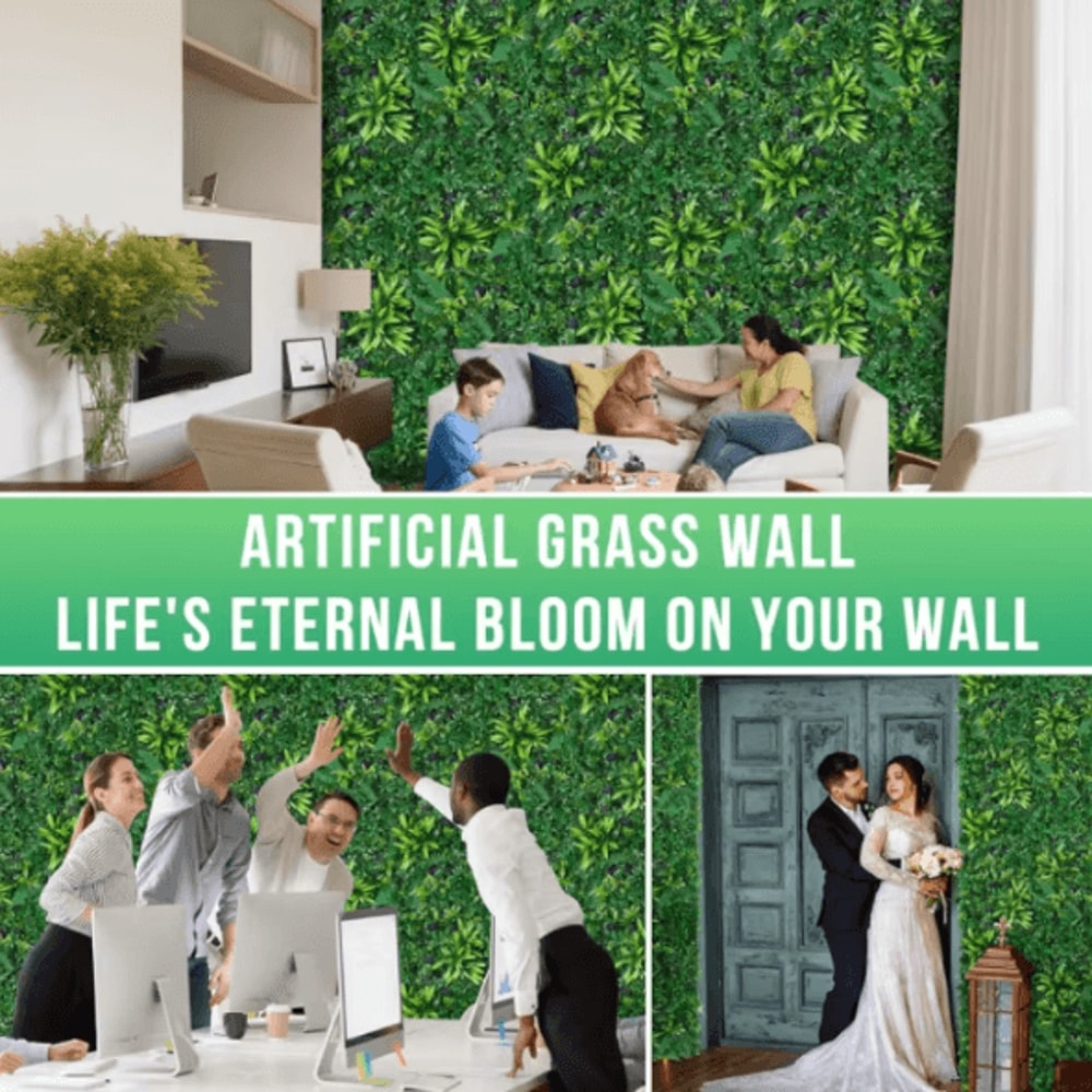 Artificial Boxwood Hedge Wall Panel Lush Green Wall Decor For Indoor Outdoor Vertical Garden Even 4