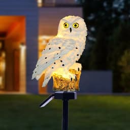 Outdoor Solar Power Led Owl Light Garden Yard Landscape Decor Lamp Waterproof