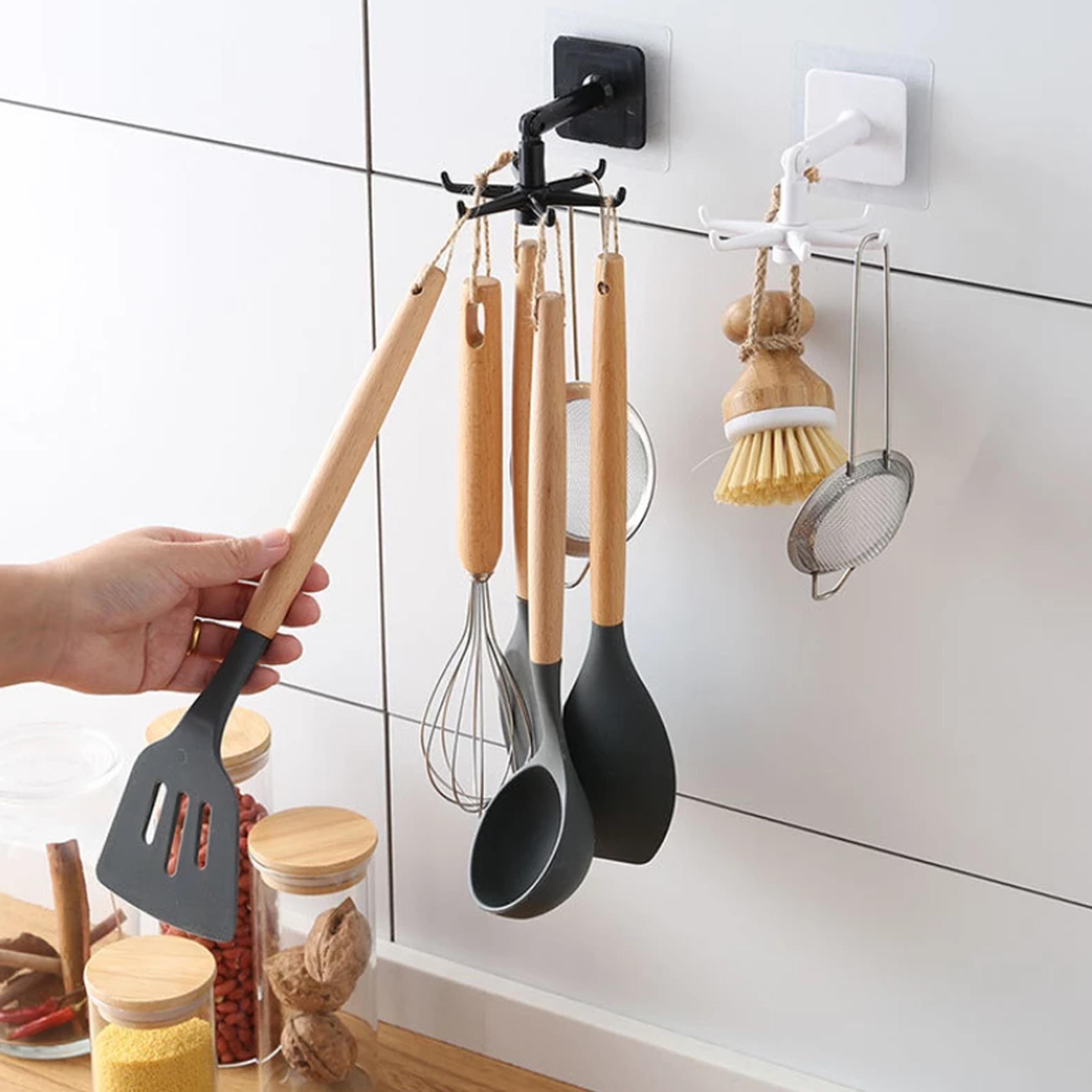 360 degree rotating utensils hook