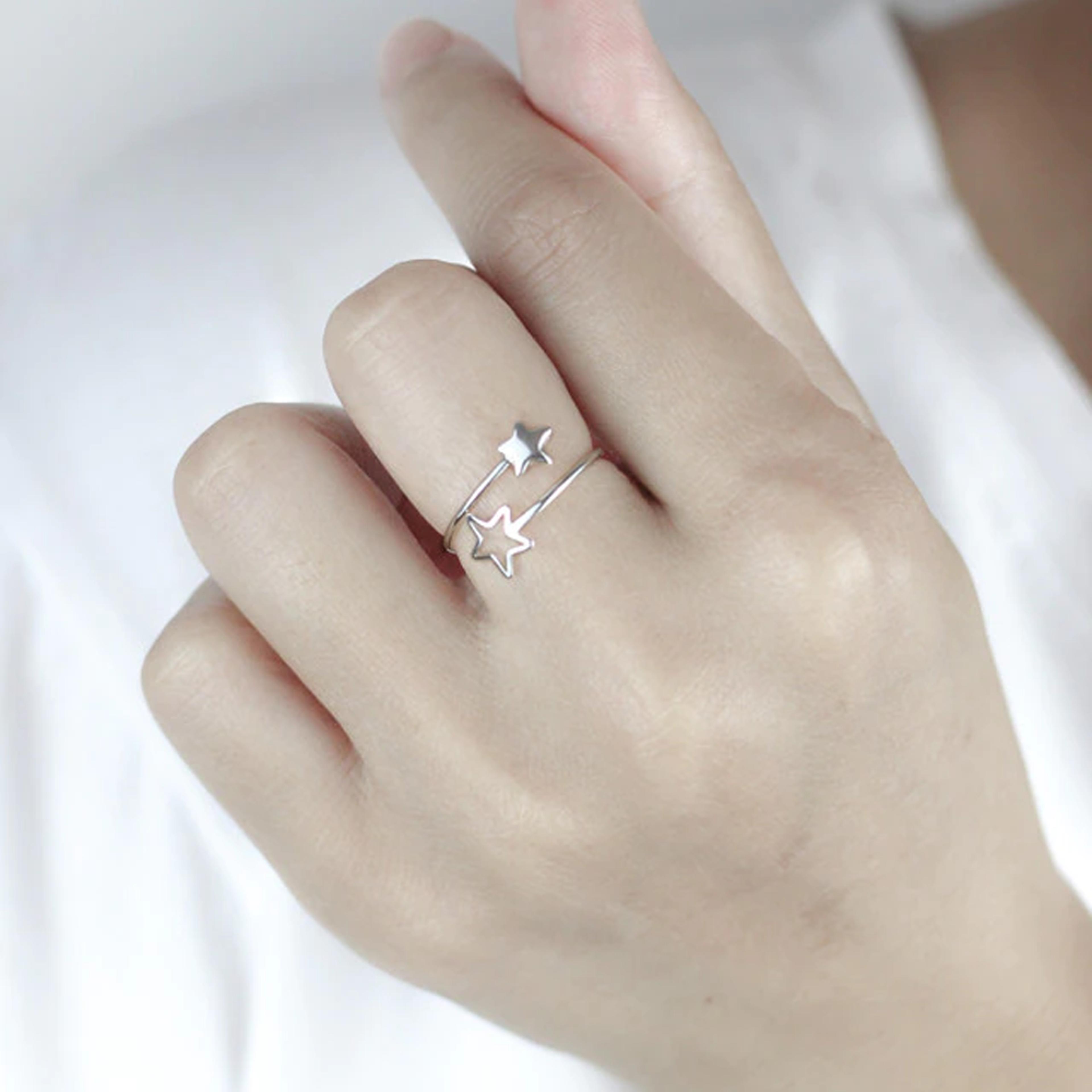 adjustable shooting star ring