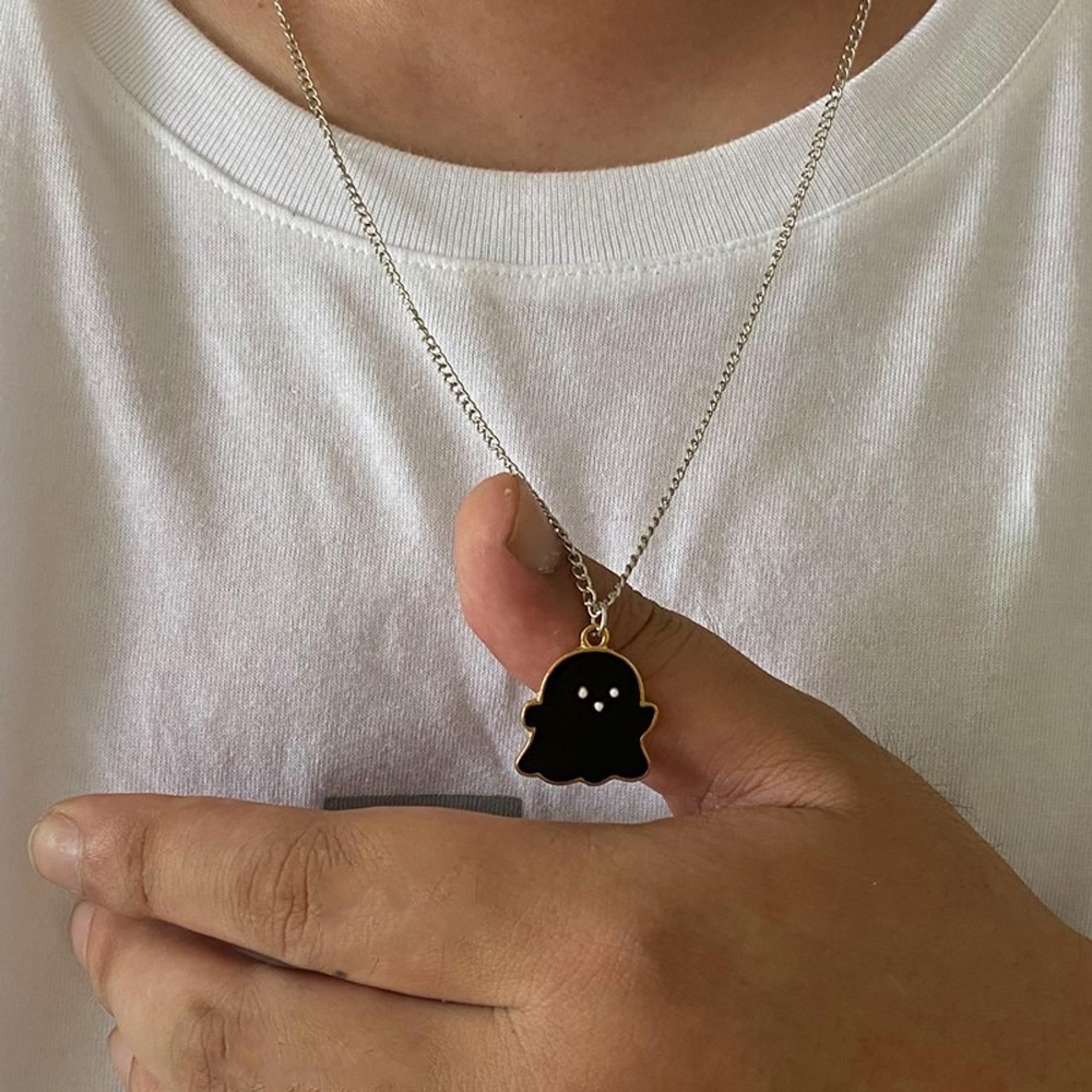 adorably cool ghost necklace for fun halloween