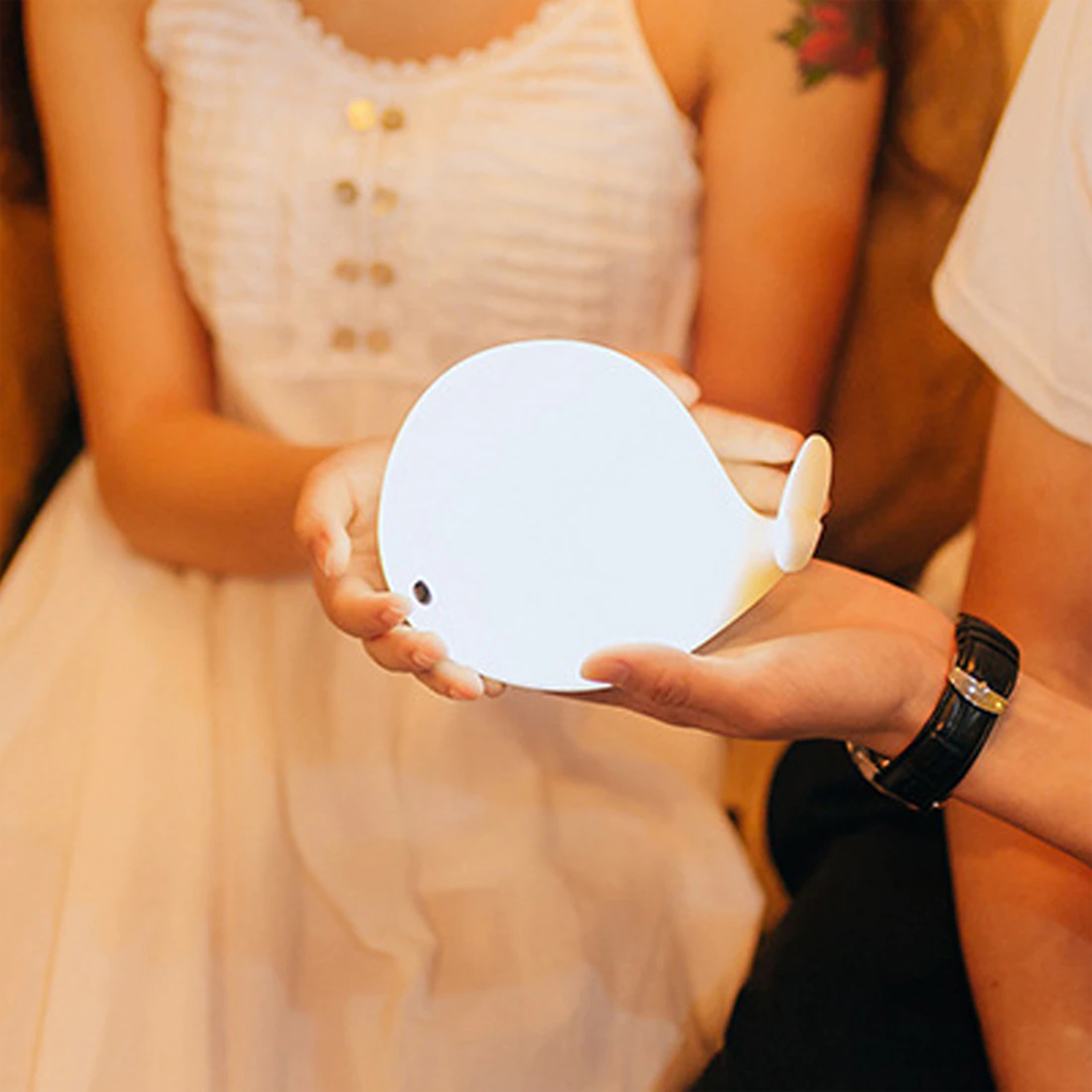 baby whale silicone night light