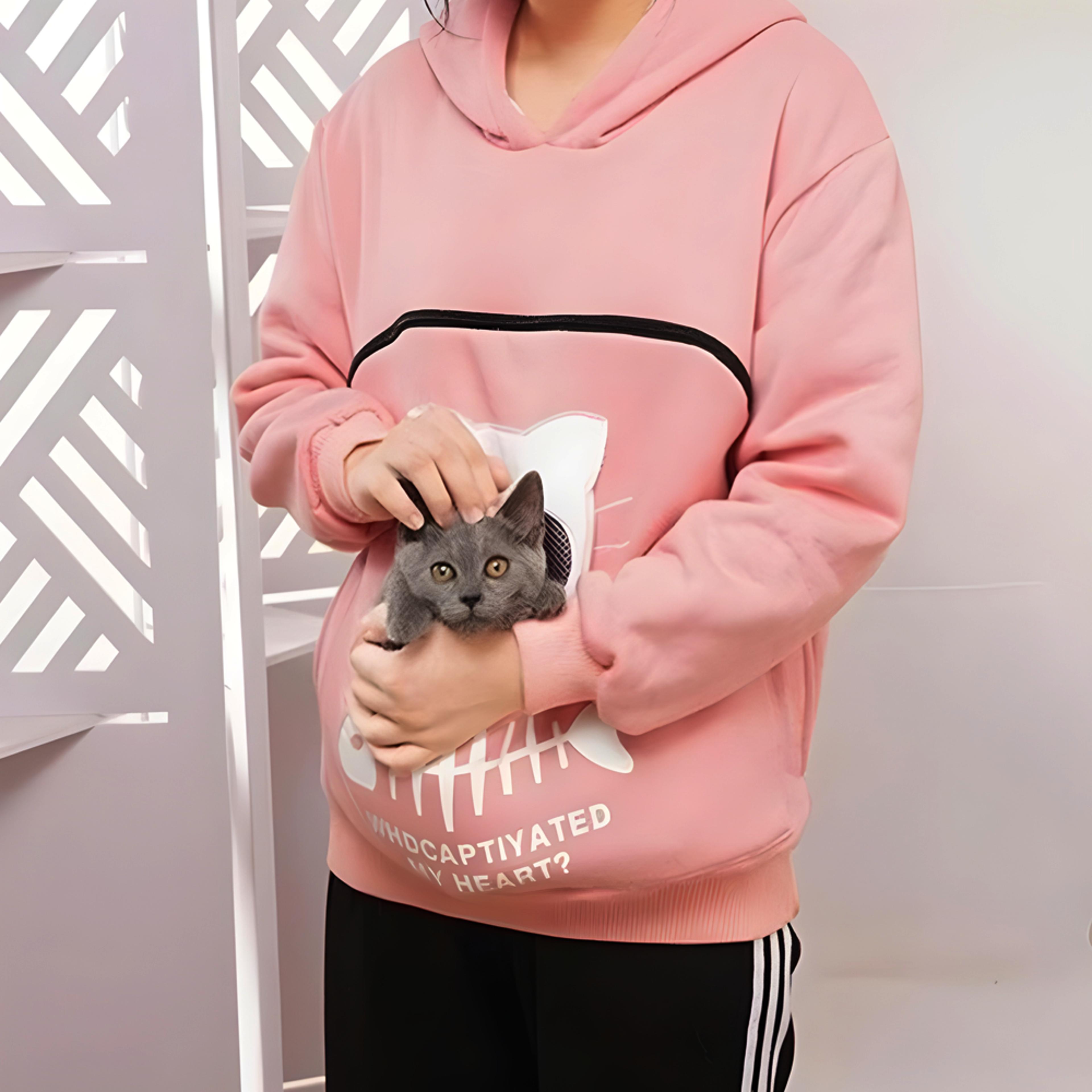 cat lover hoodie cuddle pouch - perfect pet gift