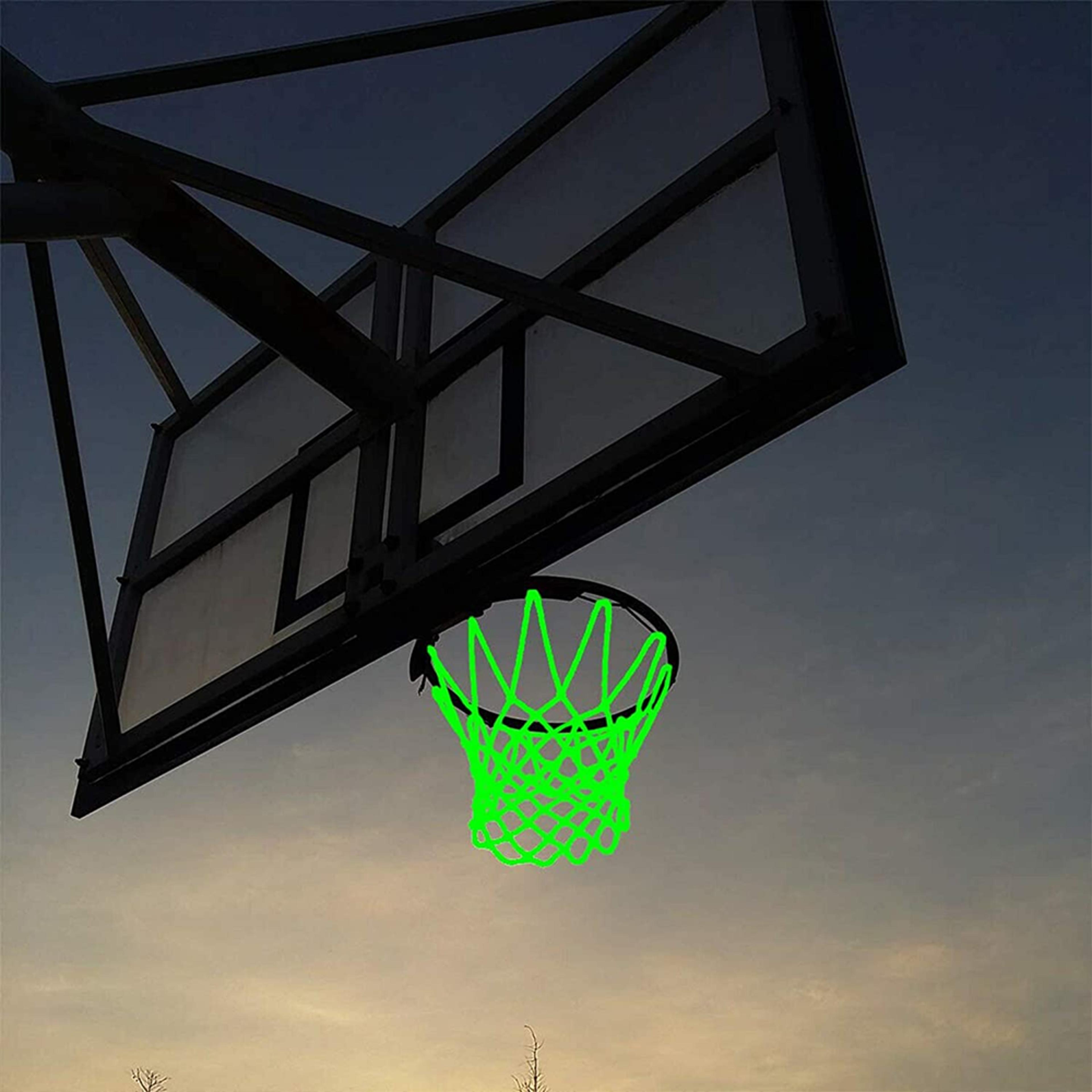 ultimate glow in the dark basketball net - perfect for night games