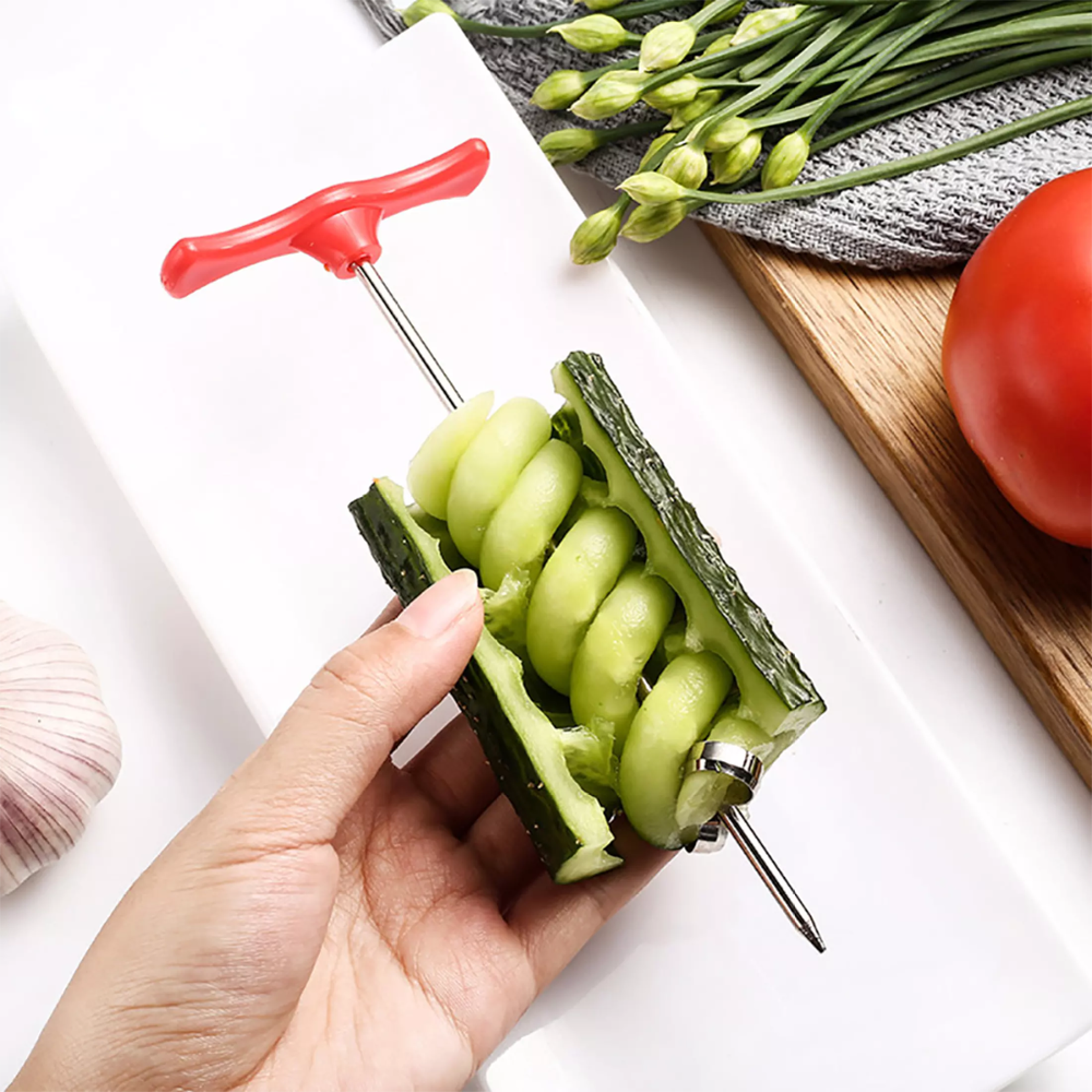 manual vegetable spiral knife carving tool