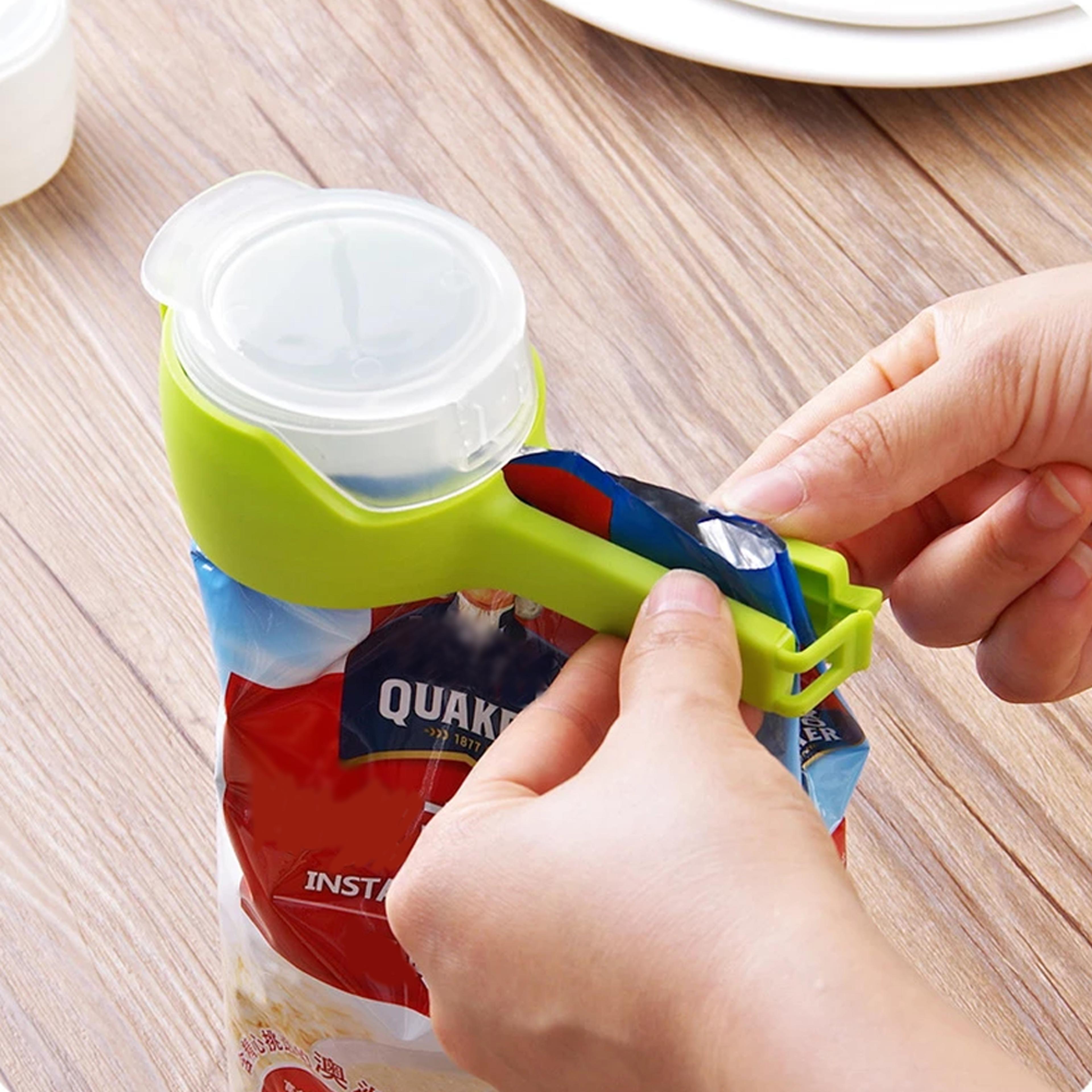 seal pour food storage bag clip for airtight seal & easy pouring