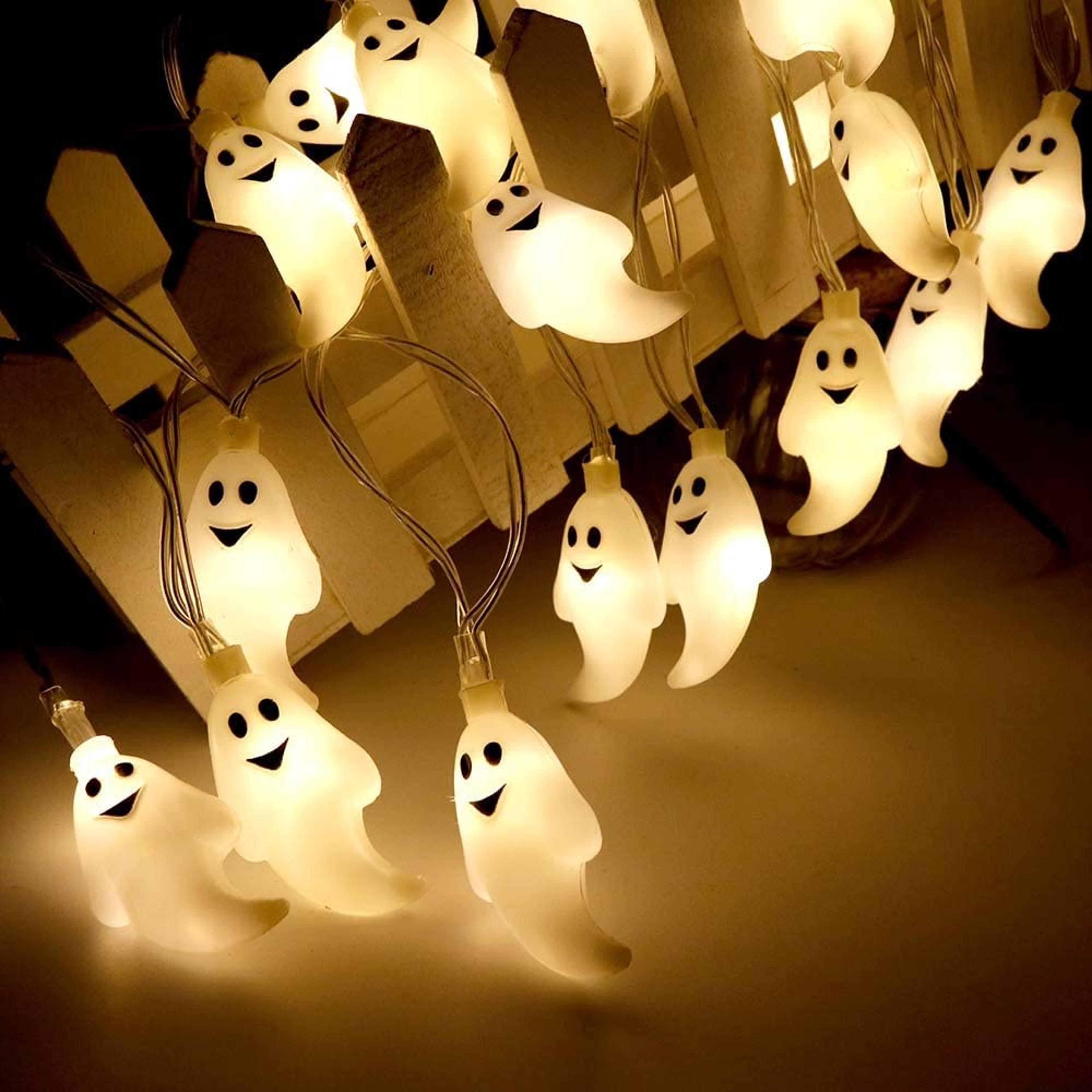 spooky halloween ghost string lights - led night light