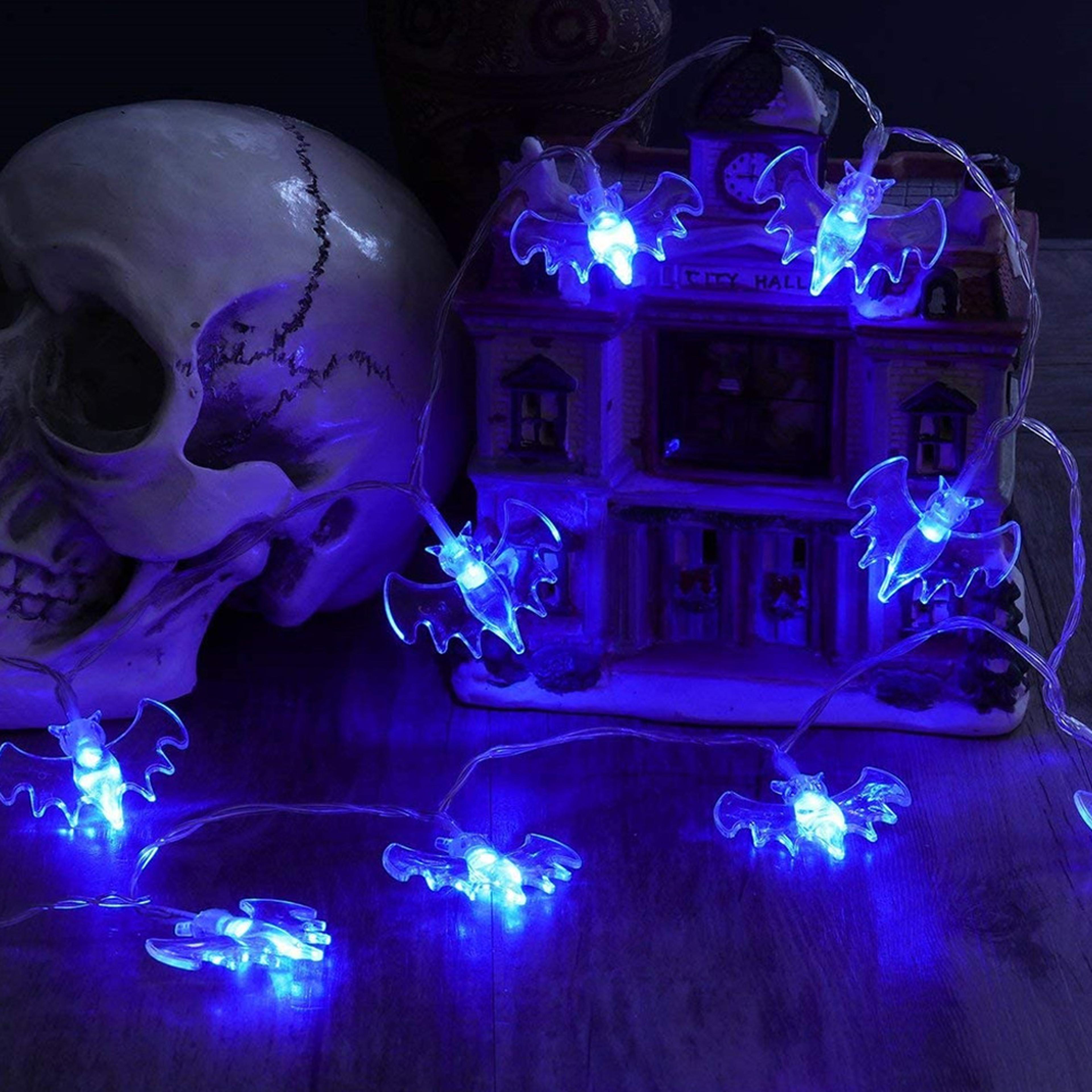 spooky halloween bat string lights