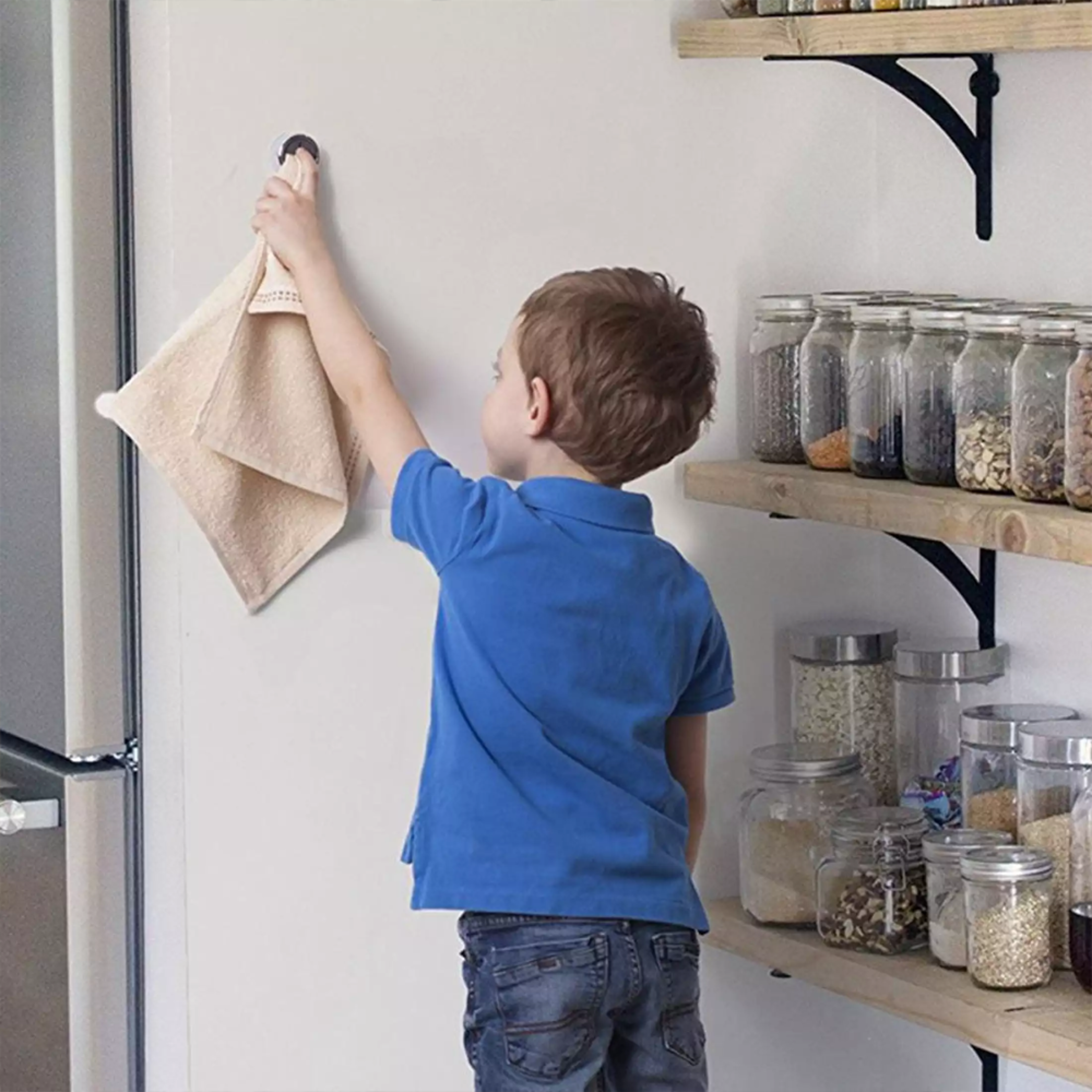 tea towel holder push and grip
