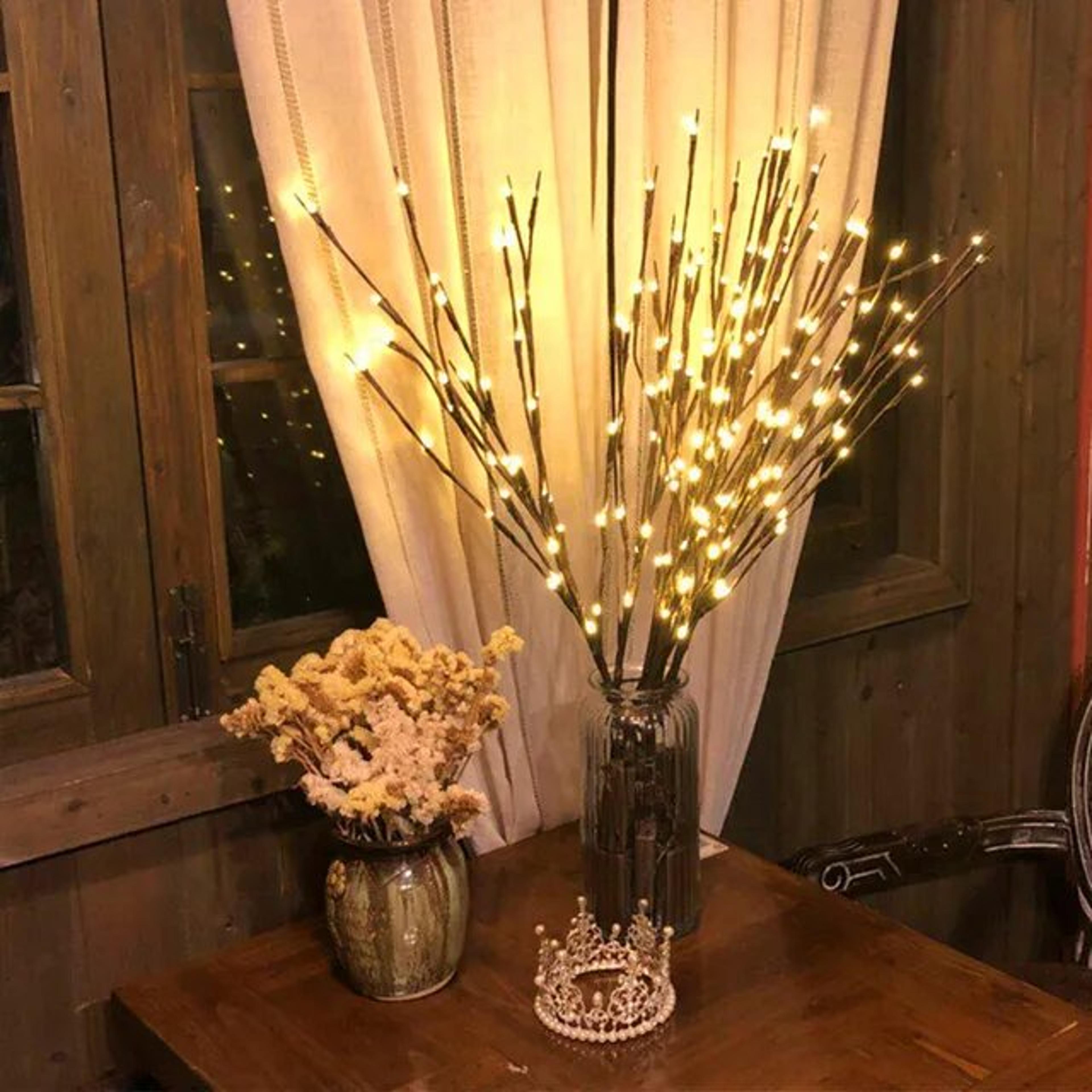 led willow branch lights – elegant lighted branches for home decor