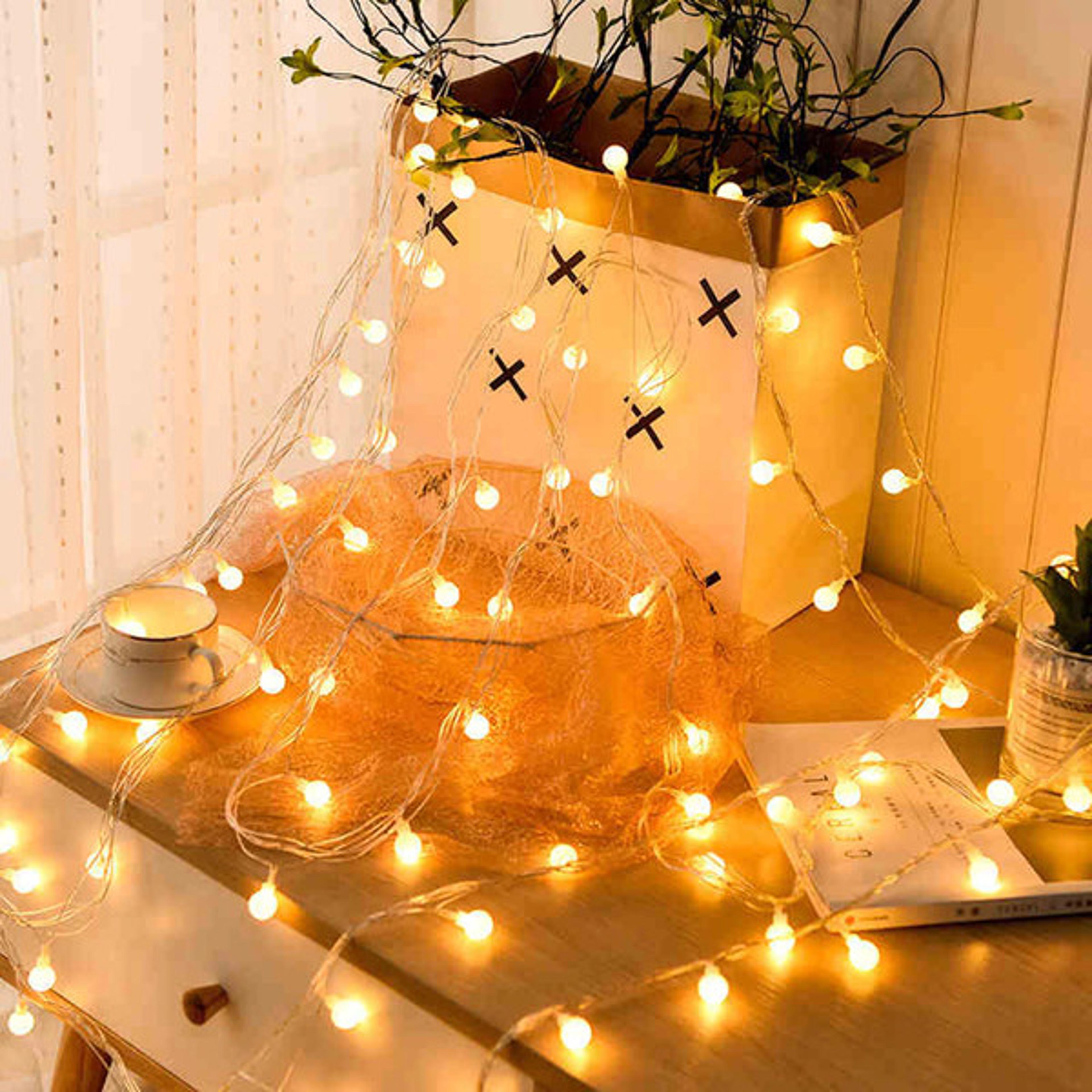 led ball string lights for indoor & outdoor décor