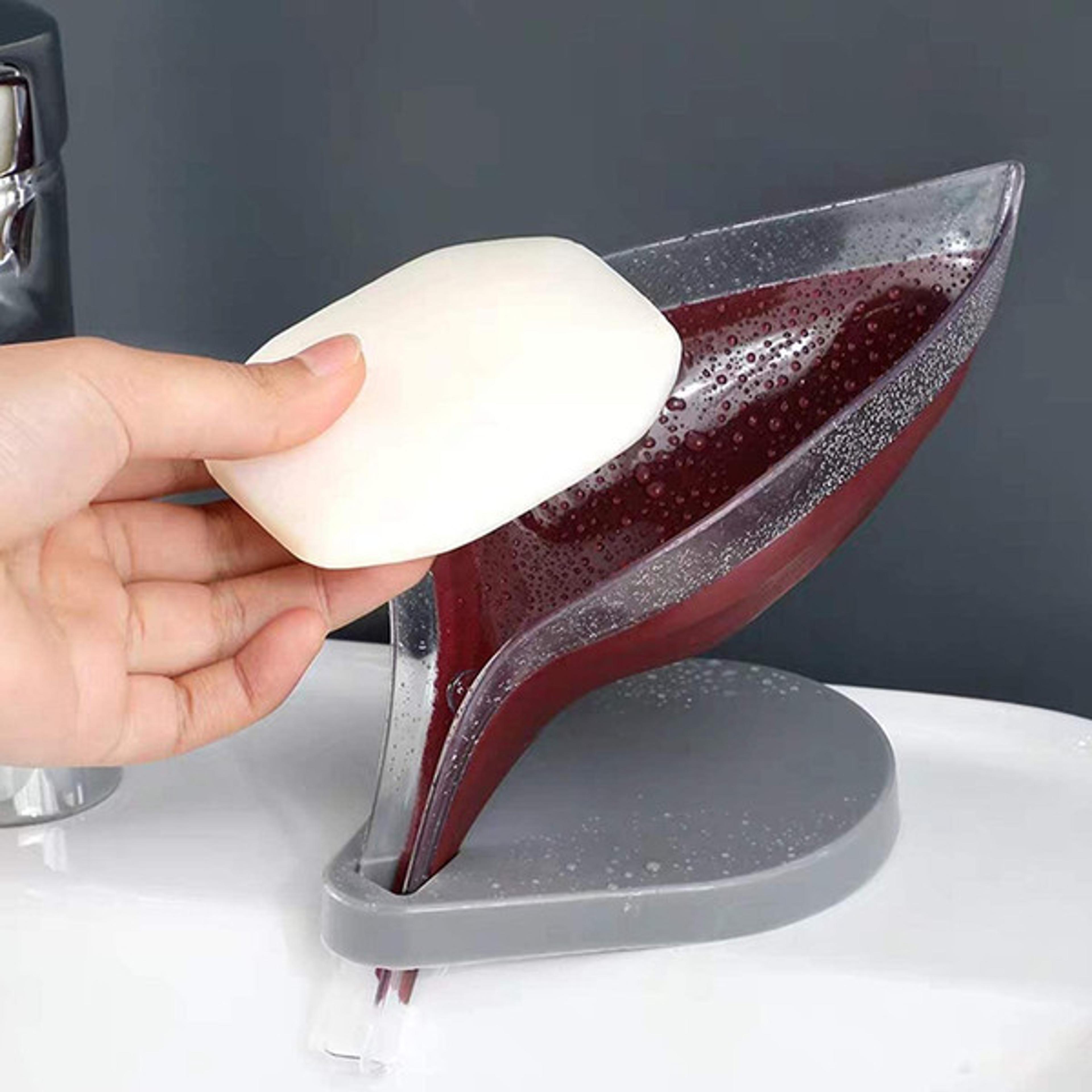 self draining leaf shape soap dish