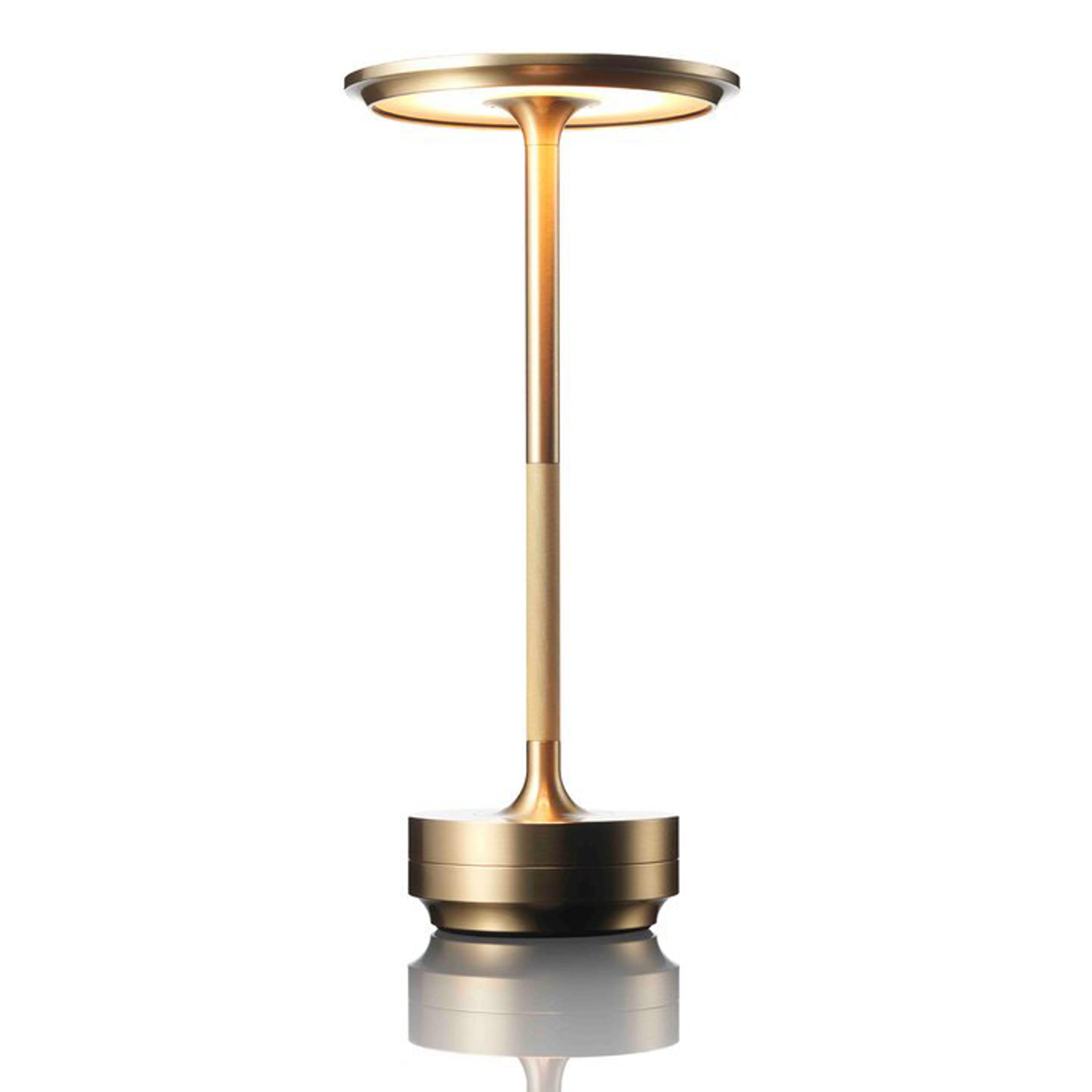 Metallic Cordless Rechargeable Waterproof Table Lamps golden