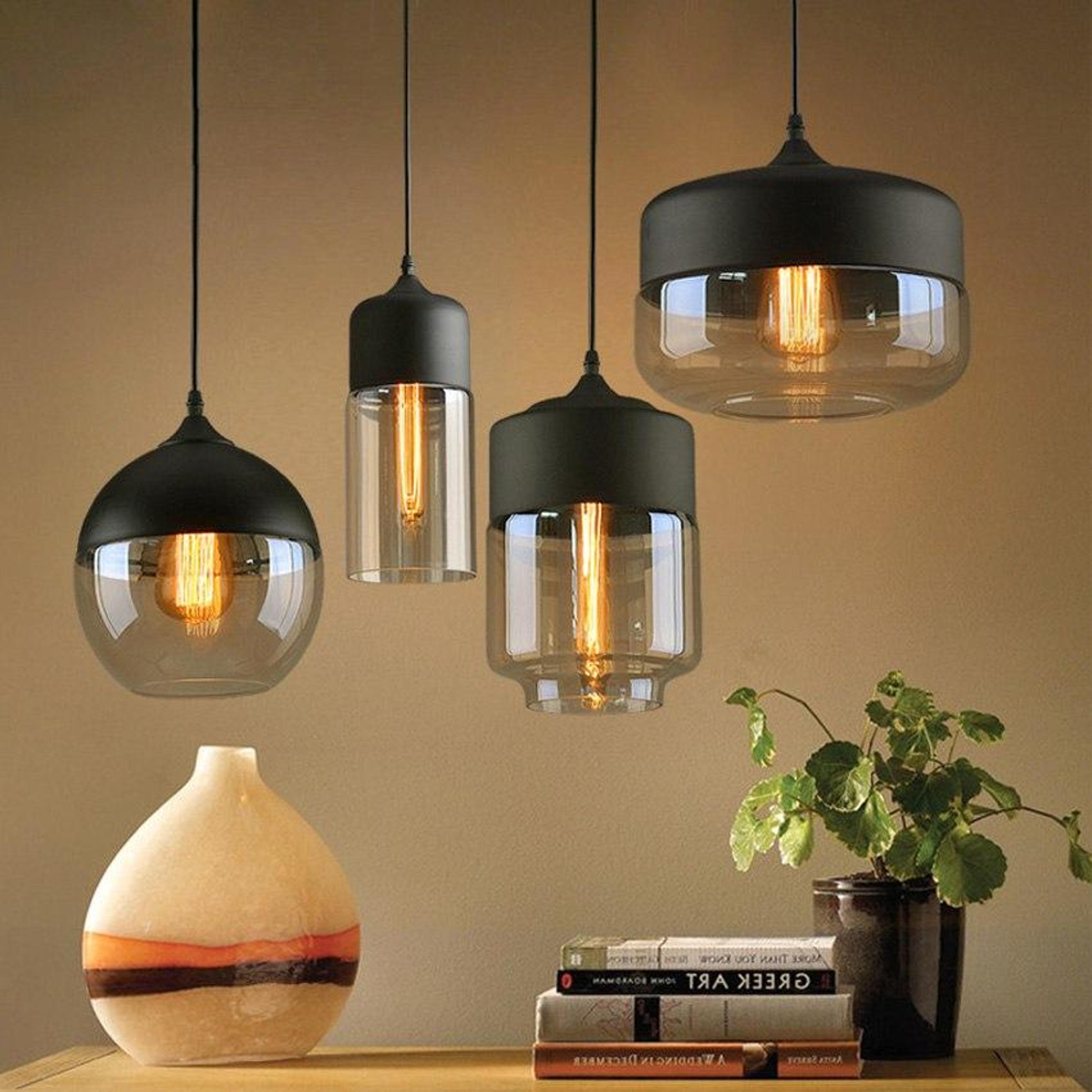 modern nordic glass pendant light
