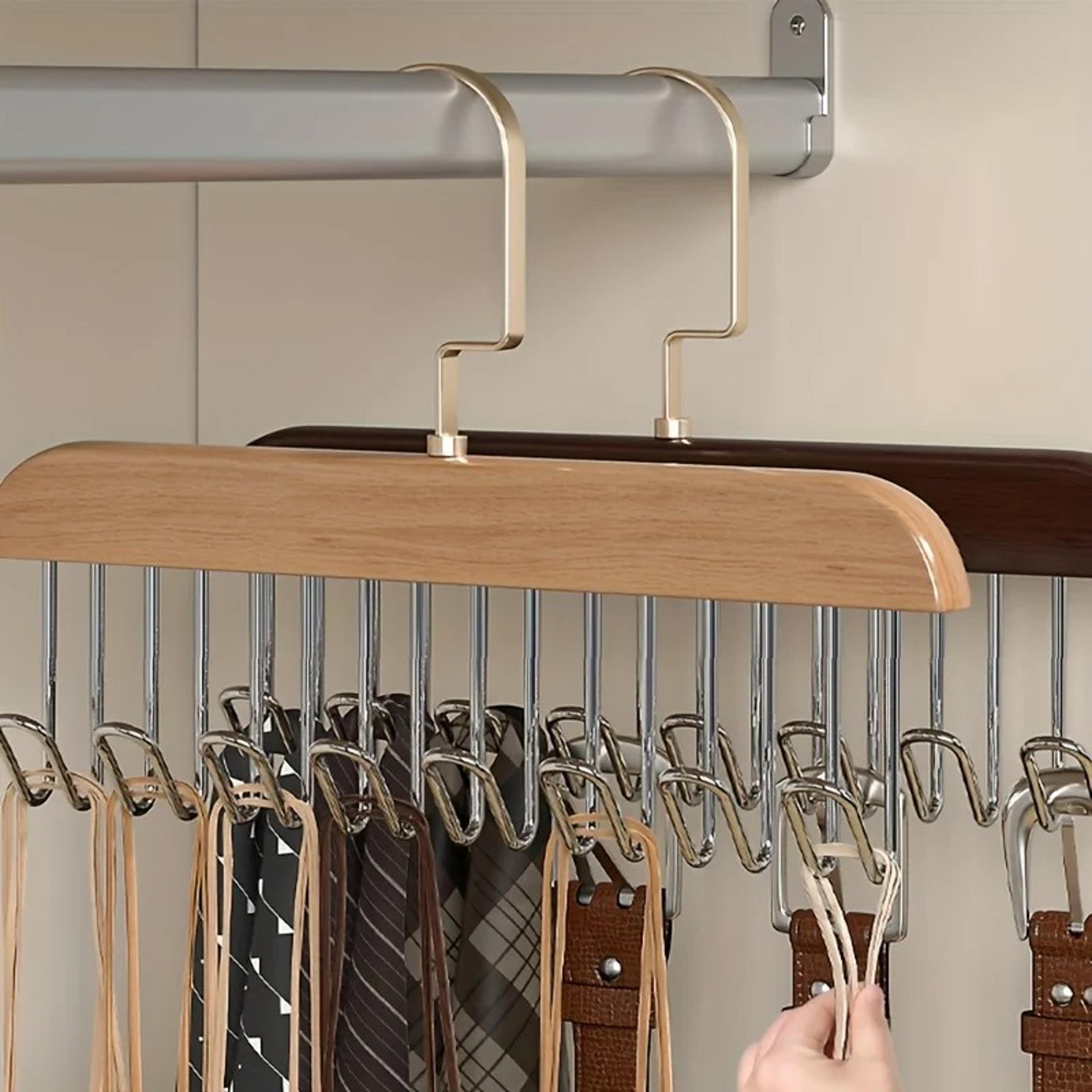 multi-functional wooden hangers - underwear & camisole storage, drying racks with hooks for home & dorm