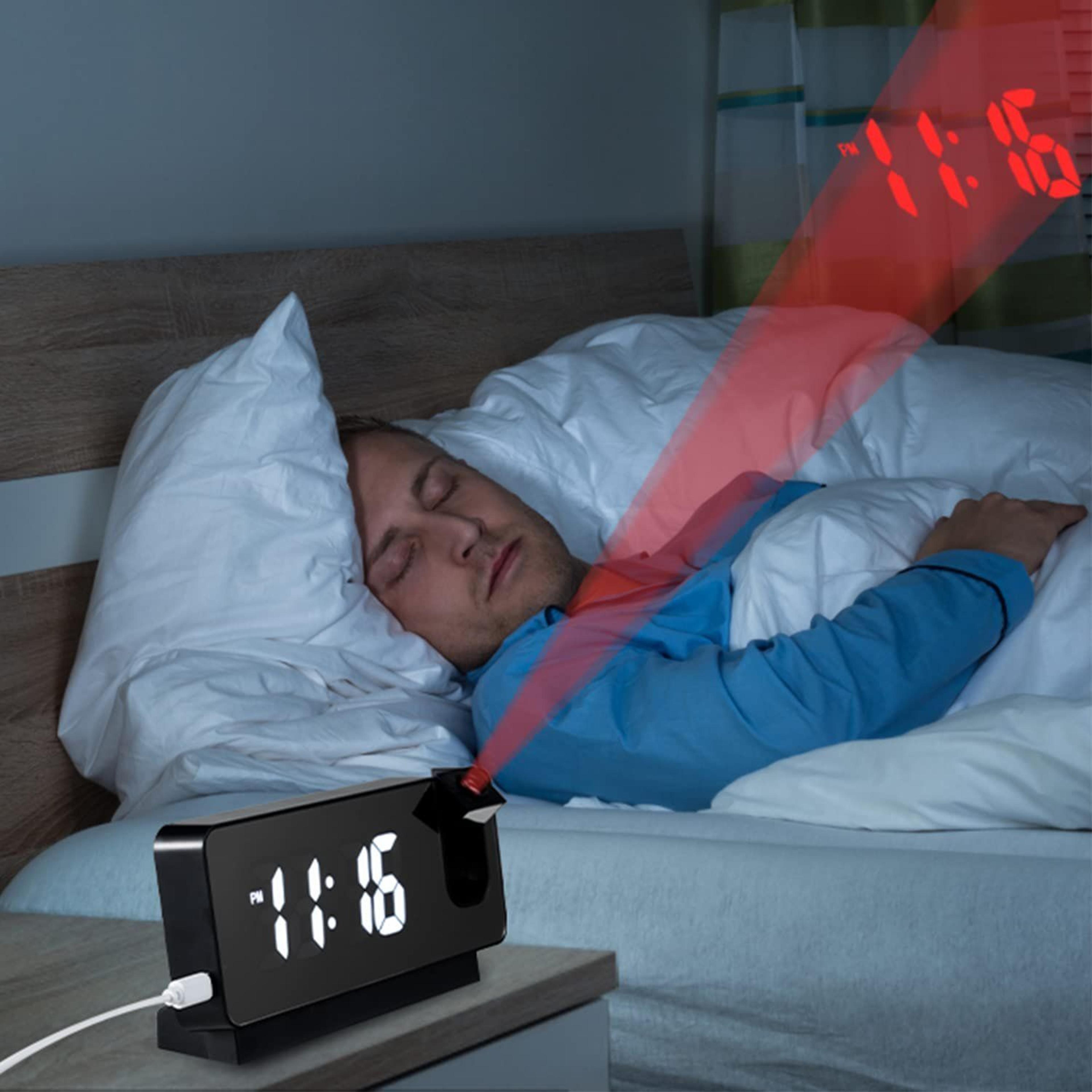 multi-function projection alarm clock – silent luminous bedside & desktop clock