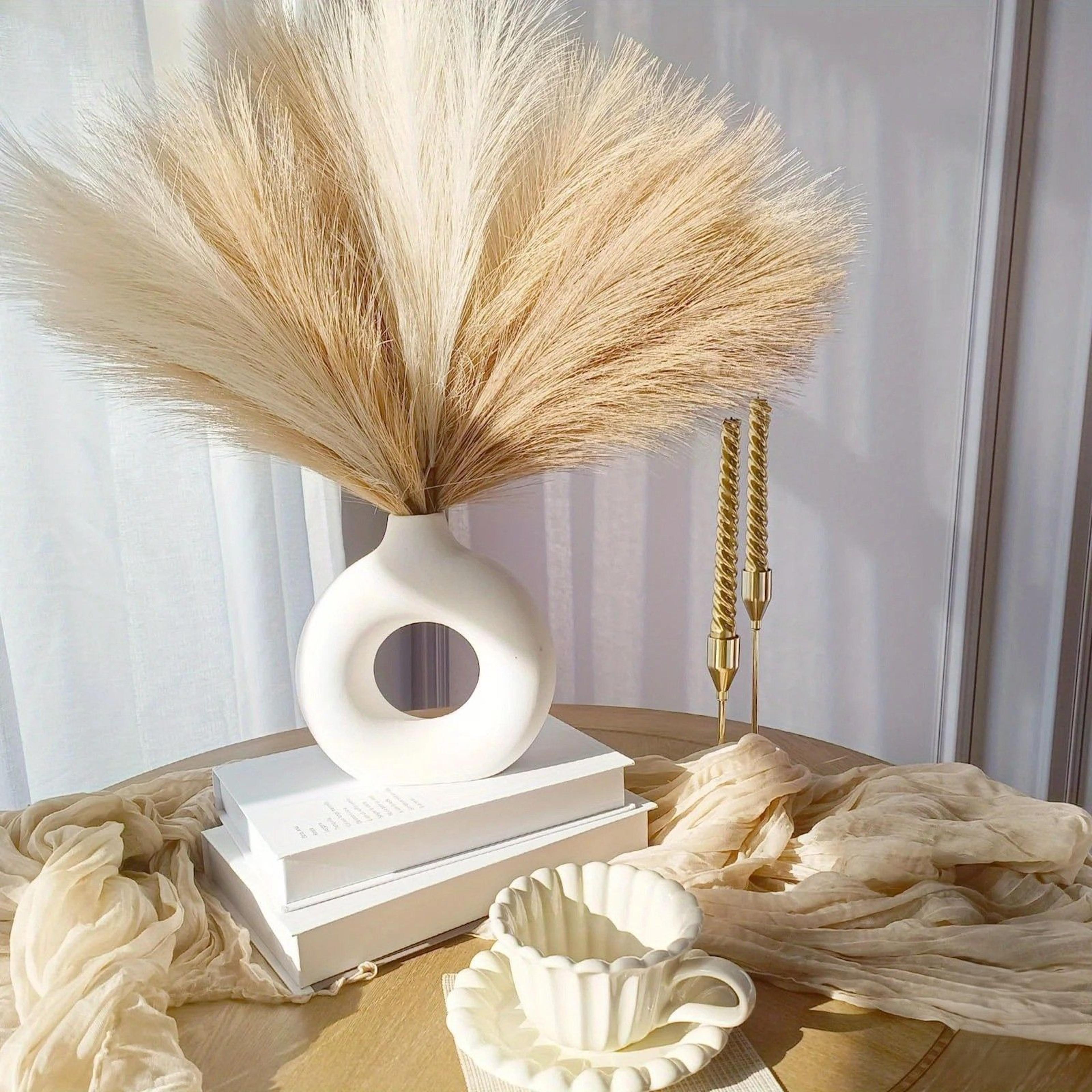 6pcs artificial pampas grass – diy home & event decor