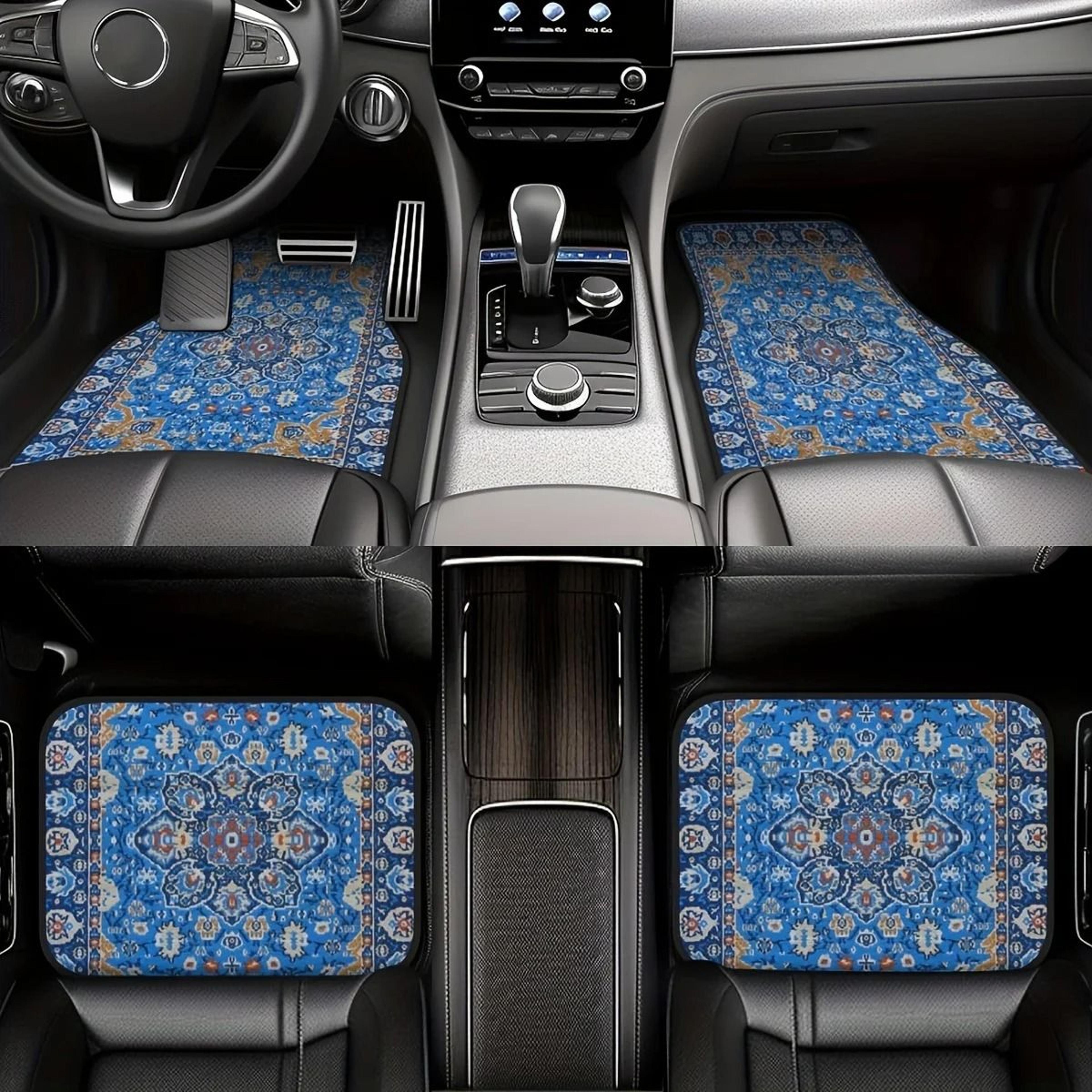 universal 4-piece non-slip car floor mats – easy clean, wear-resistant auto accessories