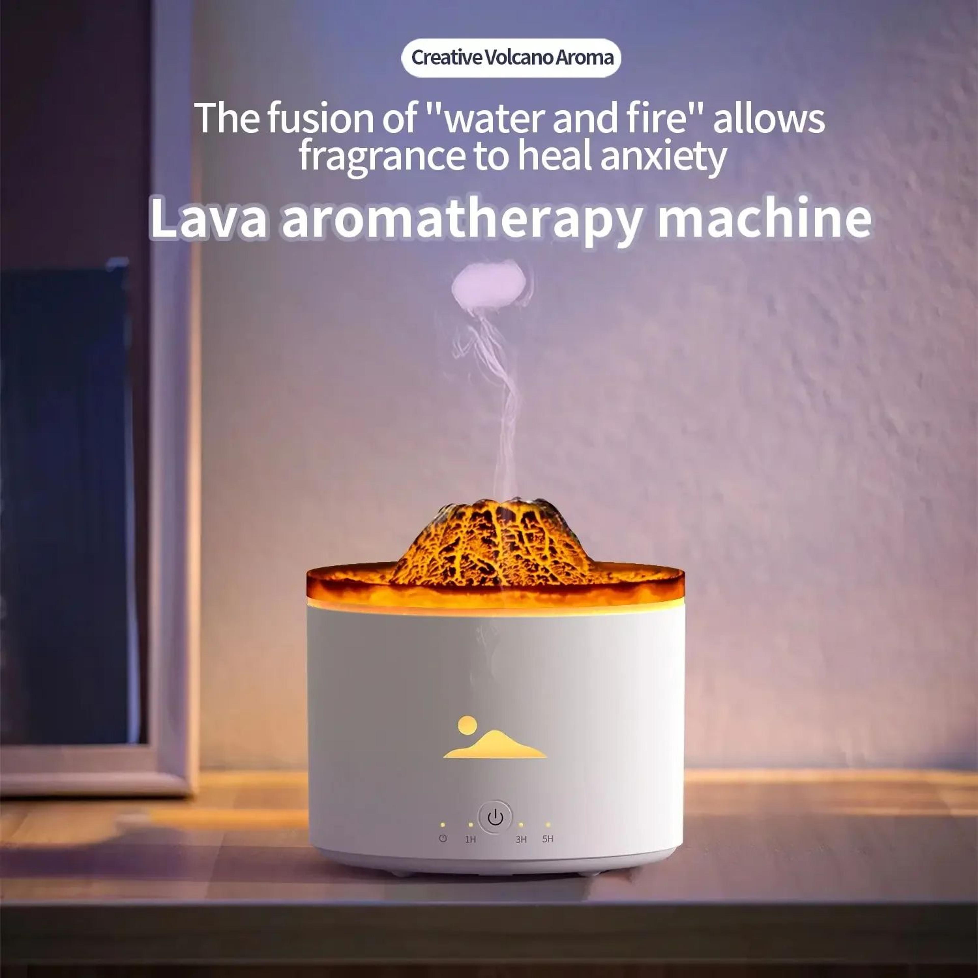 plug-in volcano aromatic diffuser, cool mist essential oil diffuser with 3-speed timer for home, car & office