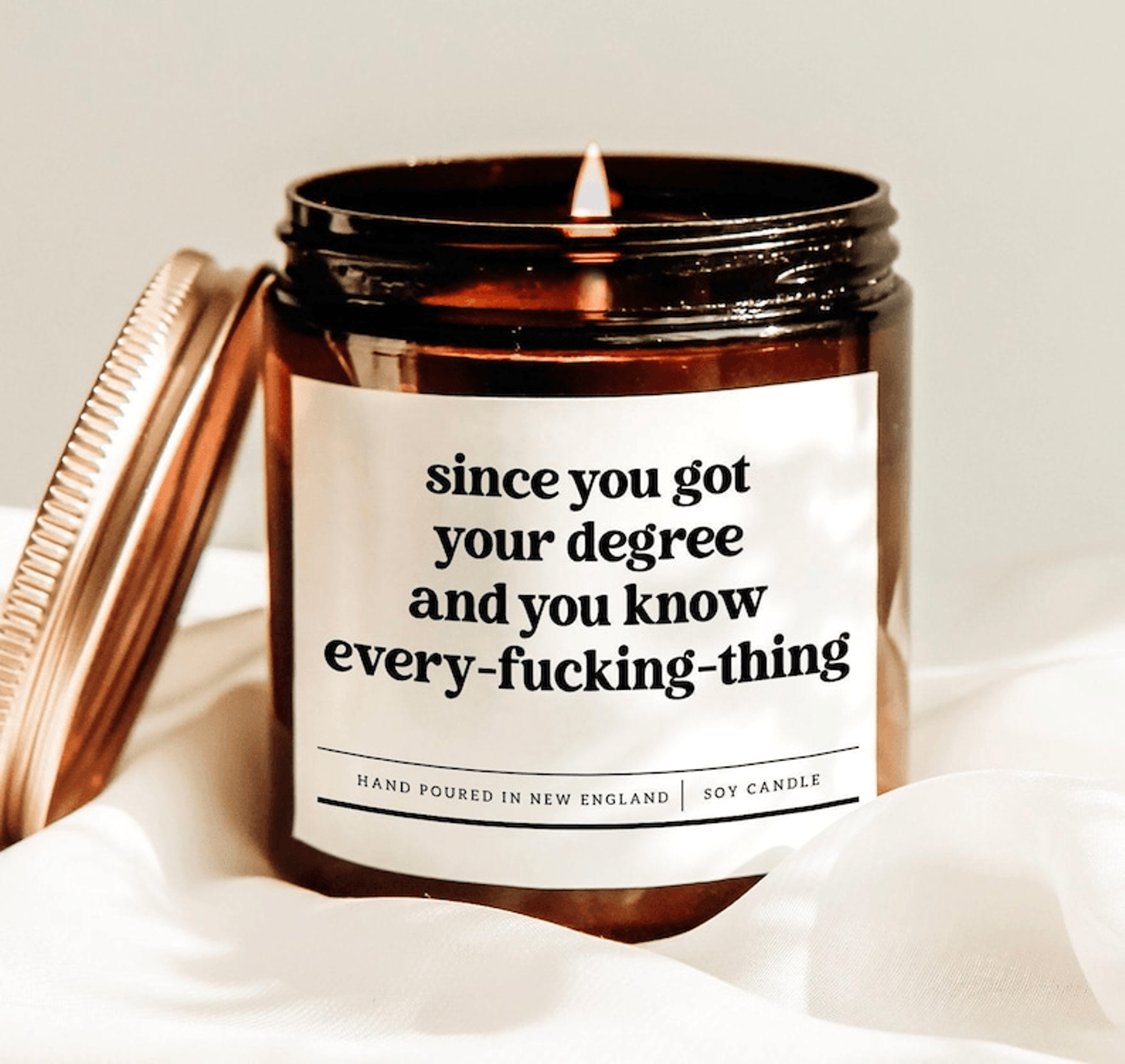 funny graduation candle, degree graduation gift, college graduation gift, sarcastic graduate candle