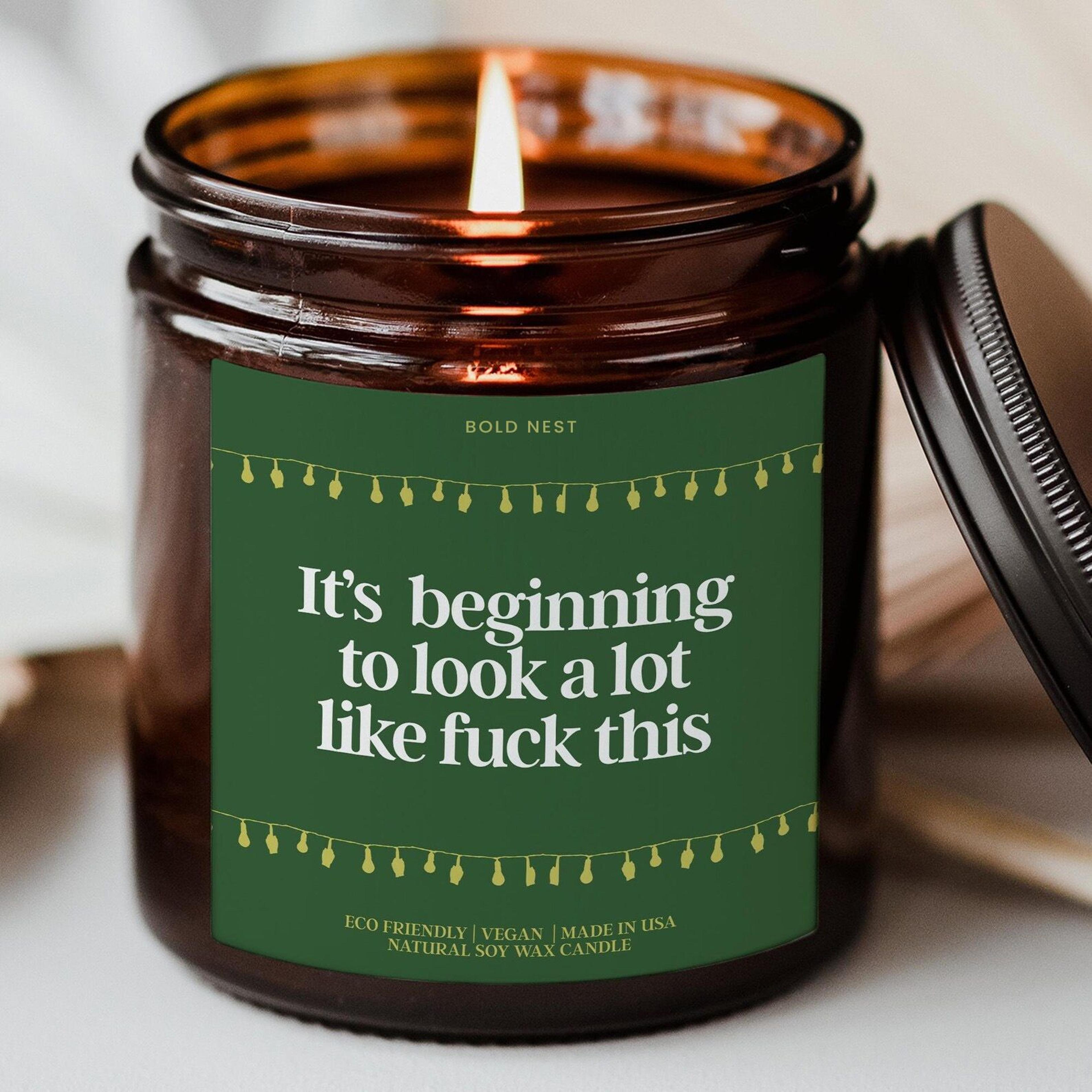 its beginning to look a lot like funny christmas candle gag gift secret santa decor