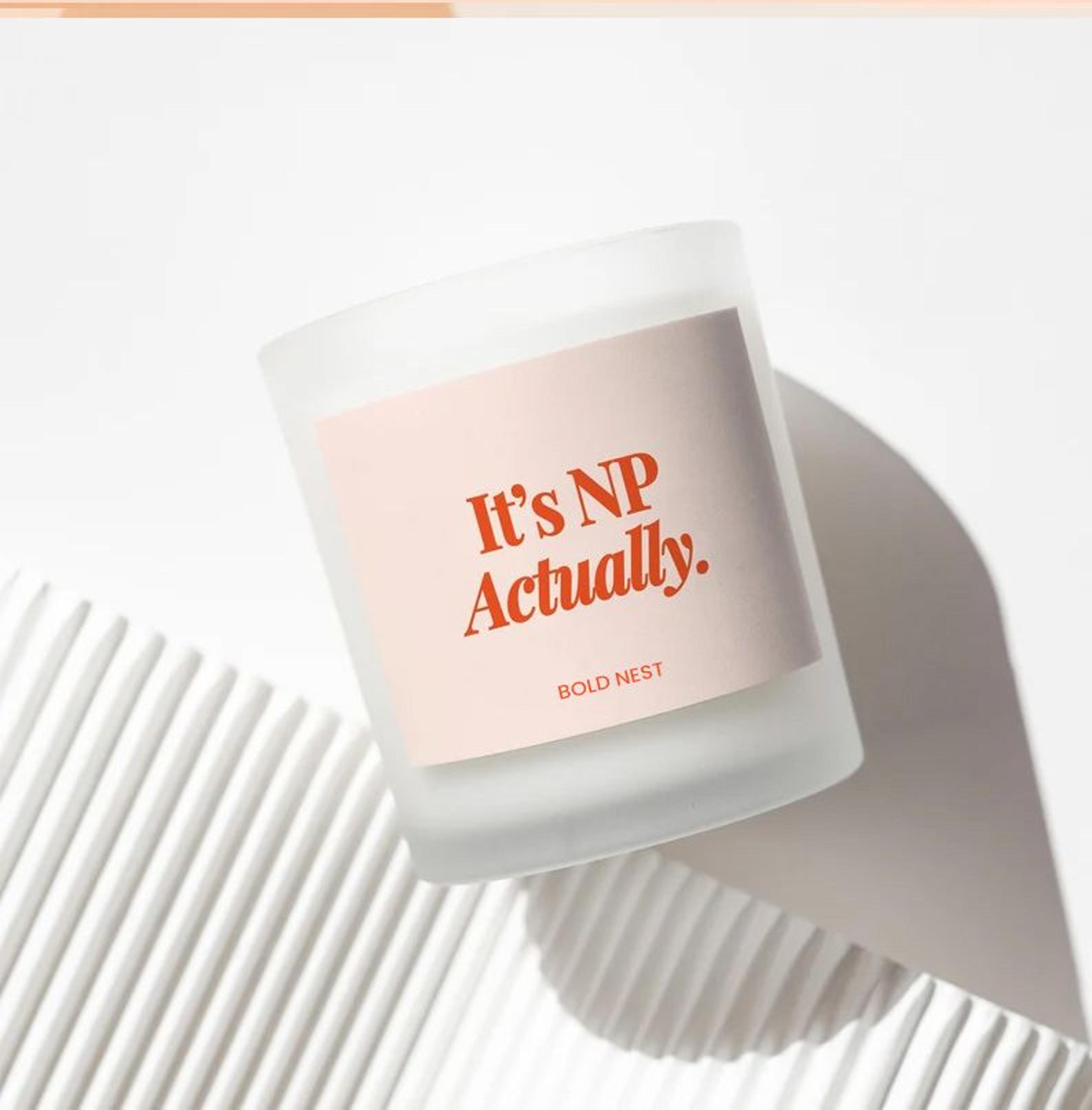 funny nurse practitioner candle gift | np graduation & pediatric nurse appreciation humor candle