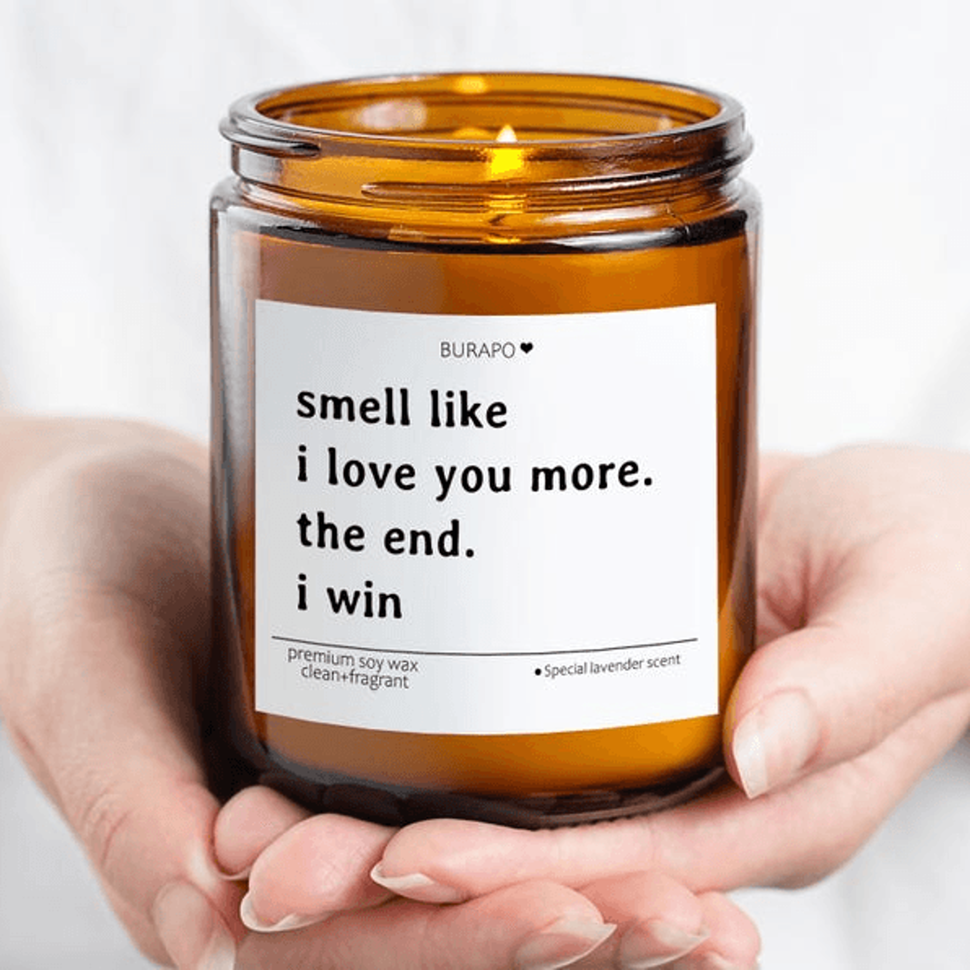 funny love candle, i love you more candle, romantic gift for partner, funny anniversary gift, 9 oz soy candle, boyfriend