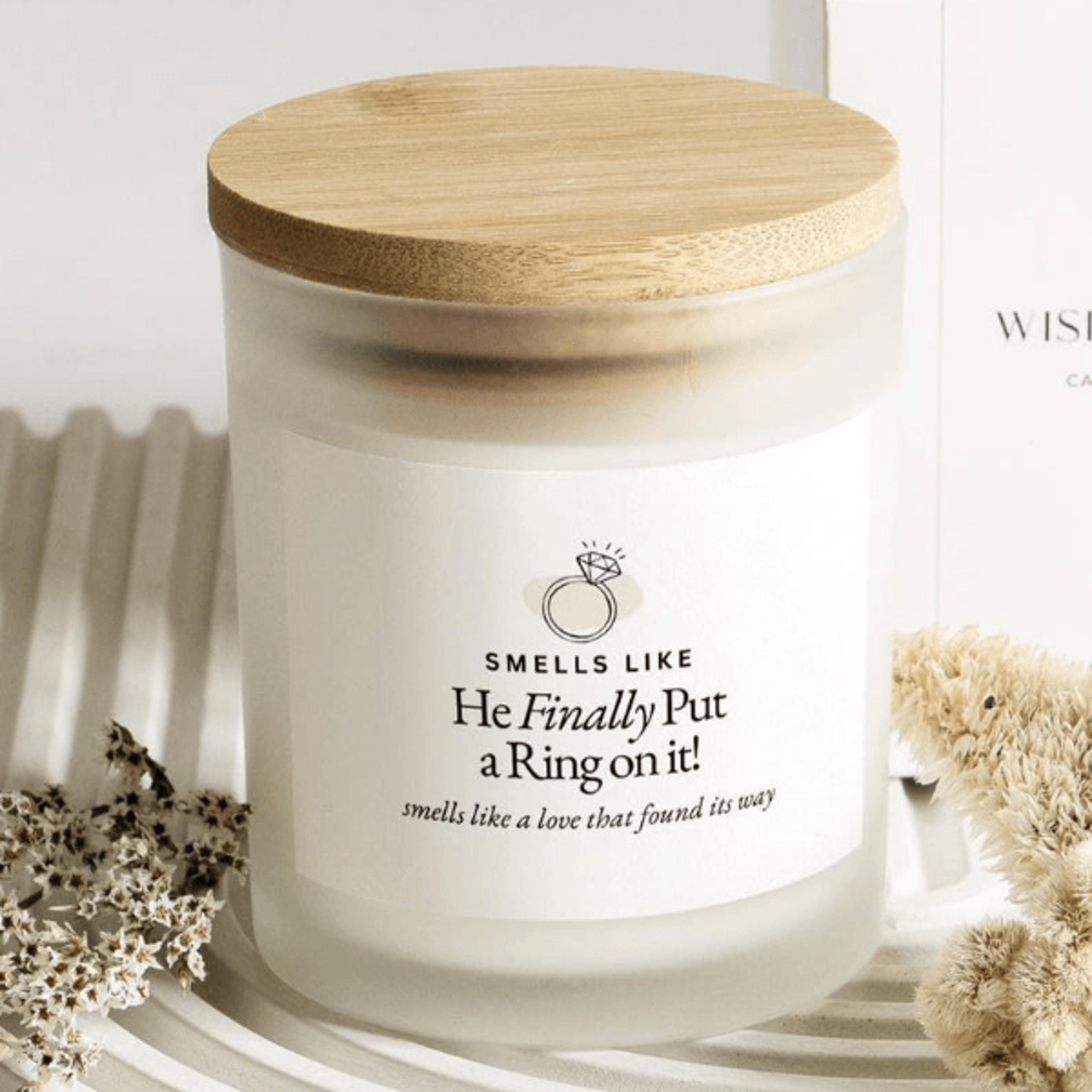 he finally put a ring on it candle, engagement gift for her, newly engaged gift, bride to be candle, proposal gift
