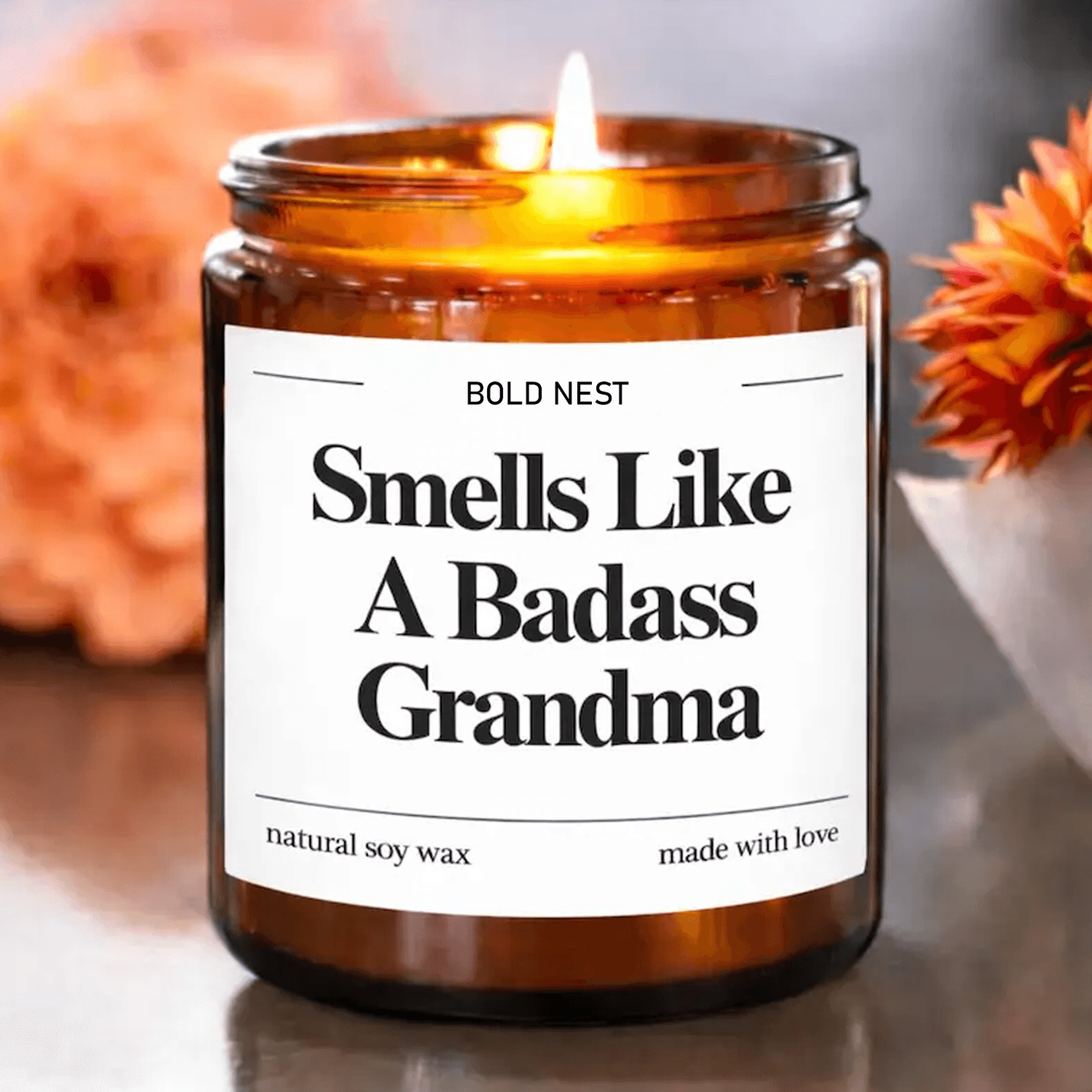badass grandma candle, funny grandma gift, mothers day gift for nana, grandma birthday gift, christmas gift for granny