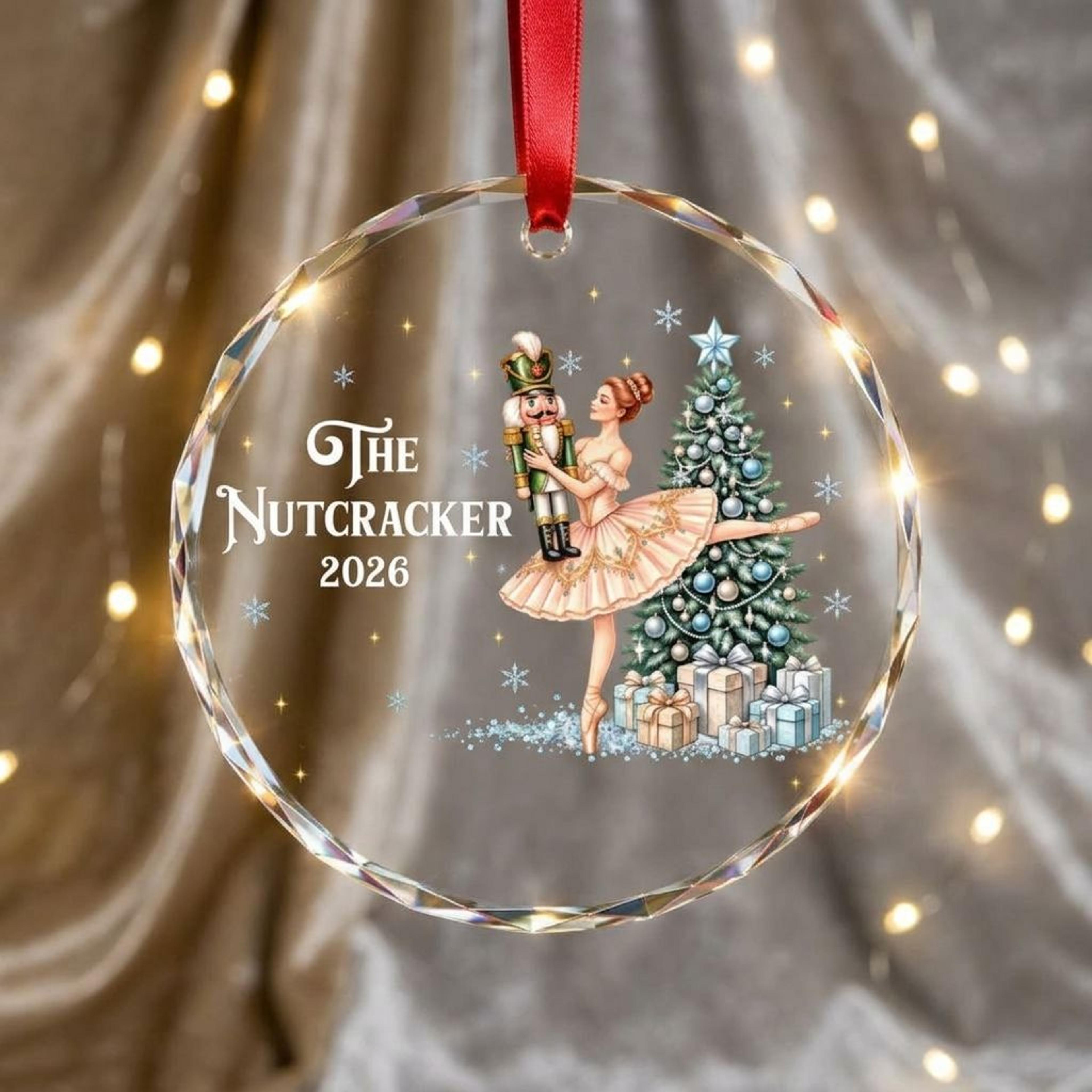 the nutcracker christmas ornament 2026, ballet dancer crystal style holiday decoration, ballerina christmas tree keepsak