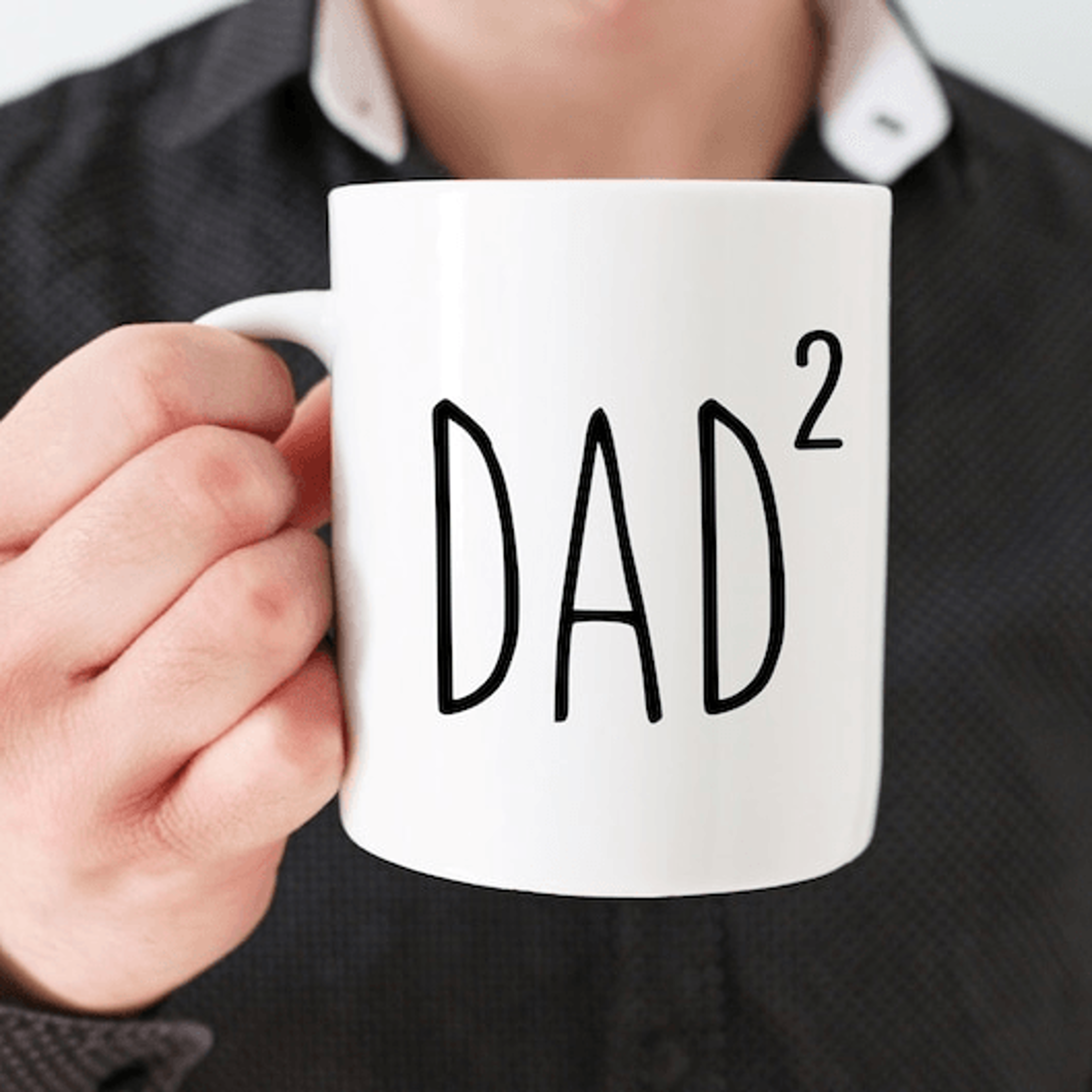 dad squared mug funny dad coffee mug father gift new dad mug minimalist fathers day cup