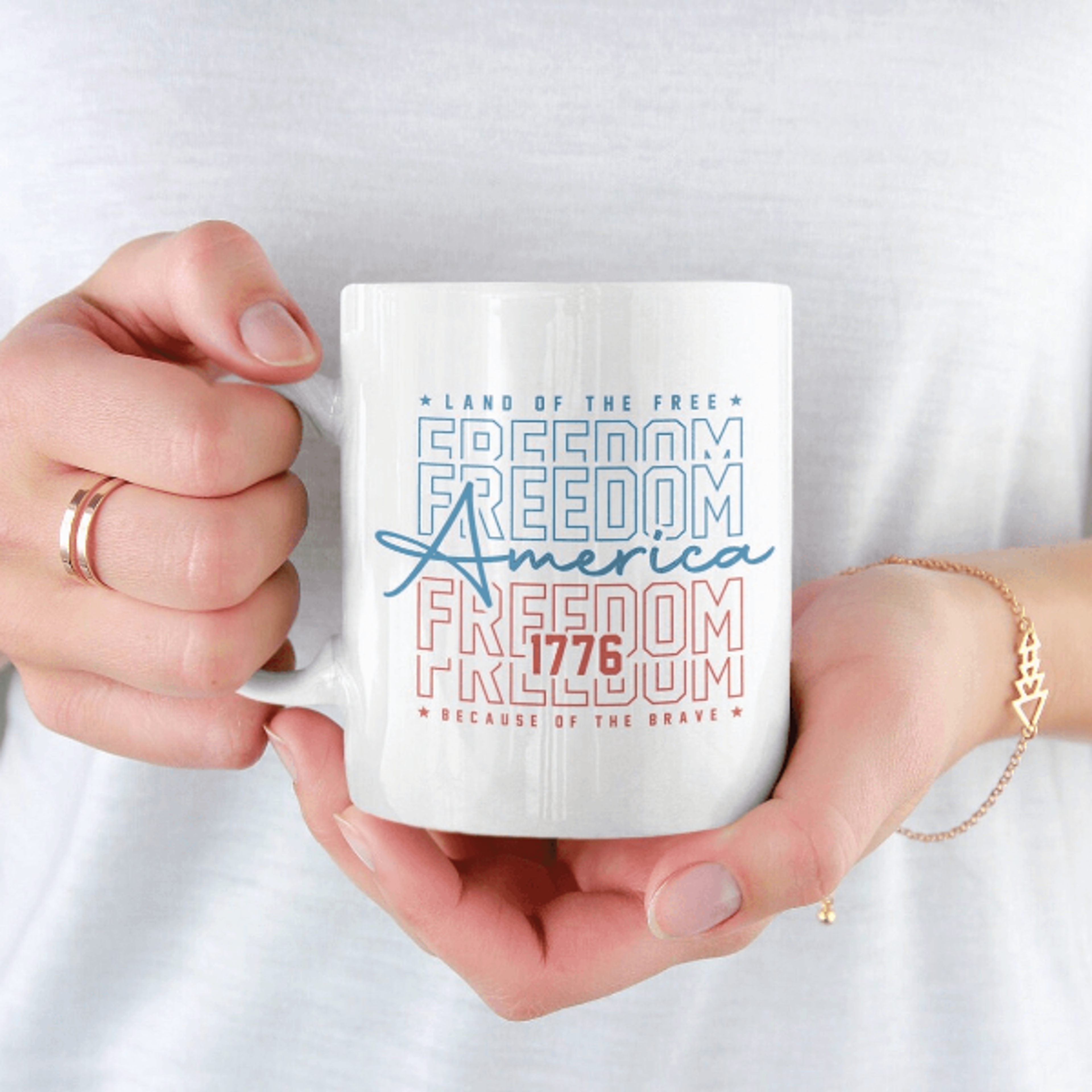 america patriotic ceramic mug, cute usa flag independence day coffee cup, 4th of july gift