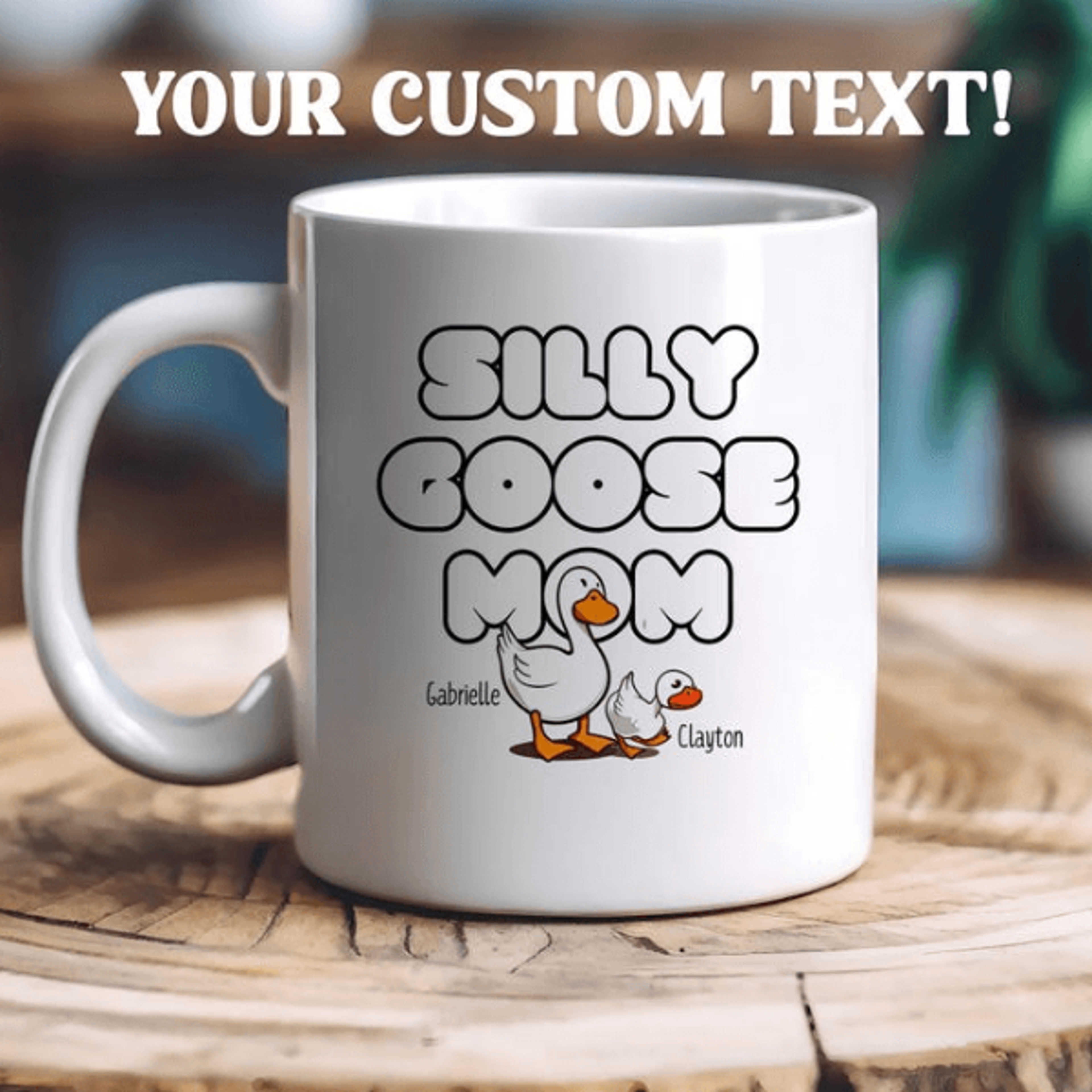 personalized silly goose mug custom text coffee mug funny goose mug cute animal ceramic coffee cup gift